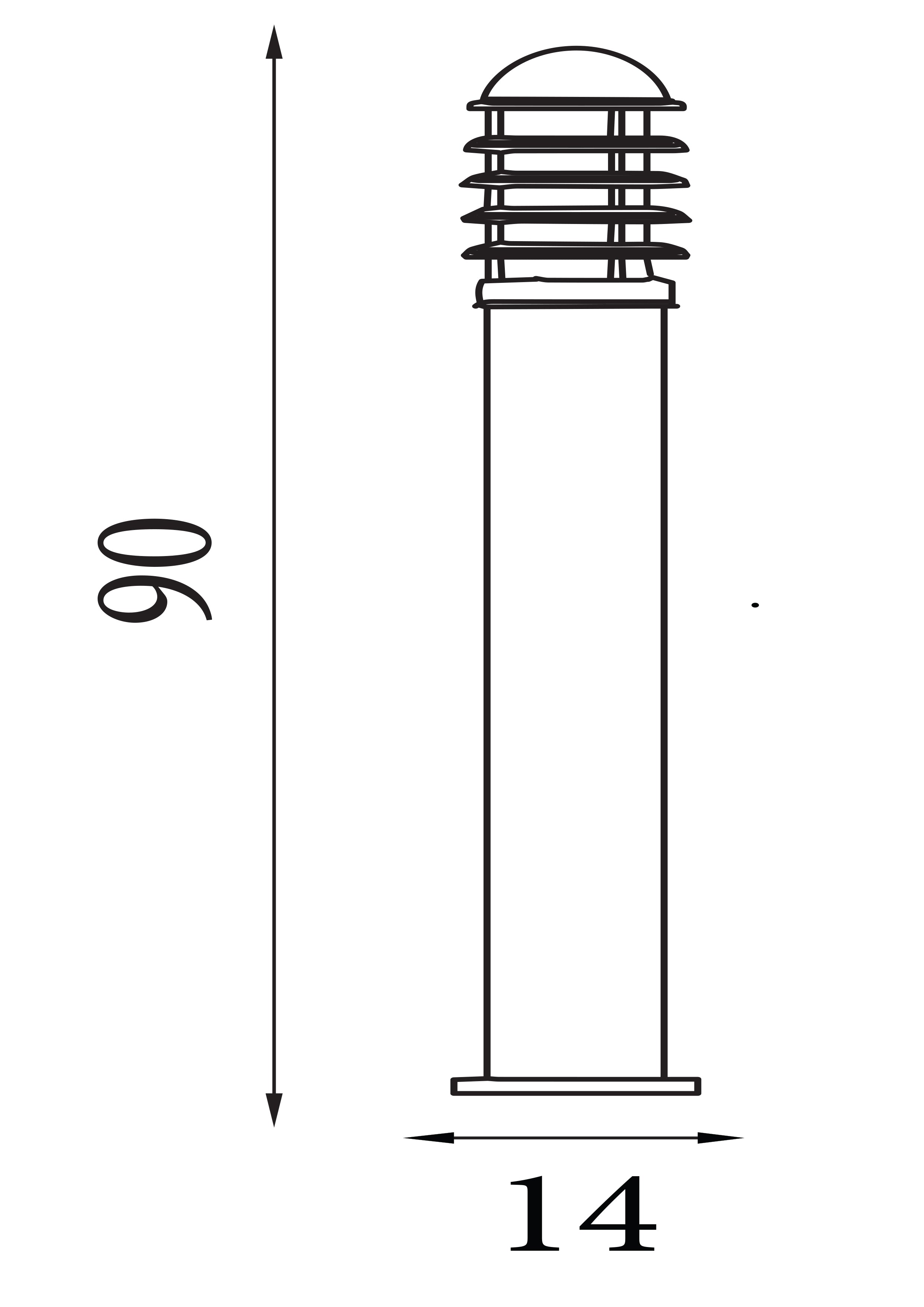 Searchlight Leeds Outdoor 90cm Post - Stainless Steel - IP44