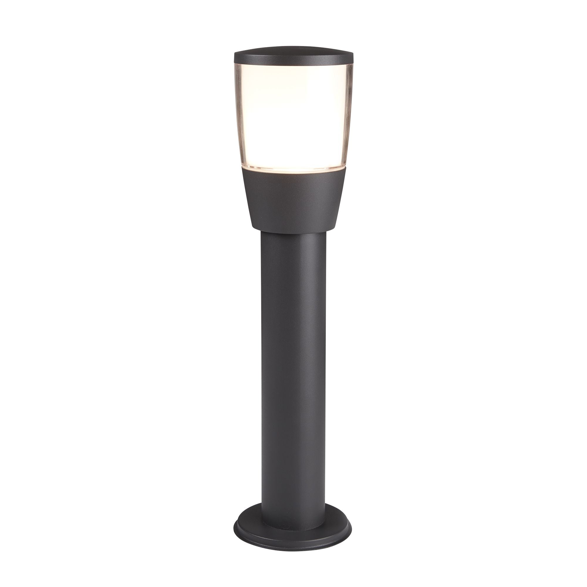 Searchlight Tees 450mm Outdoor Post - Grey & Polycarbonate