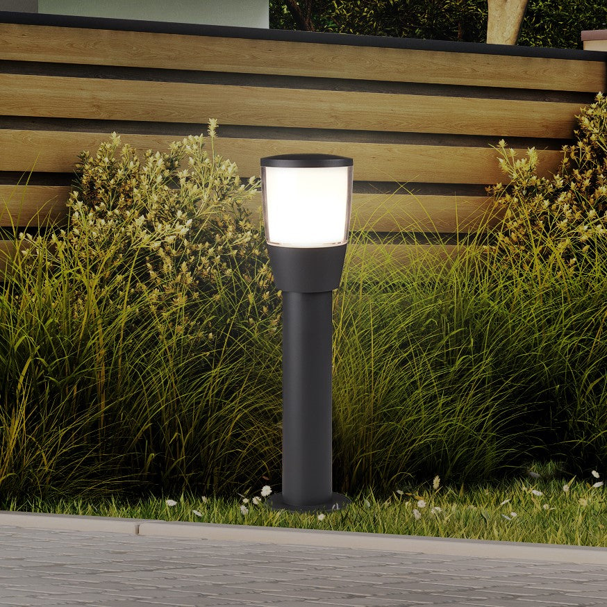 Searchlight Tees 450mm Outdoor Post - Grey & Polycarbonate