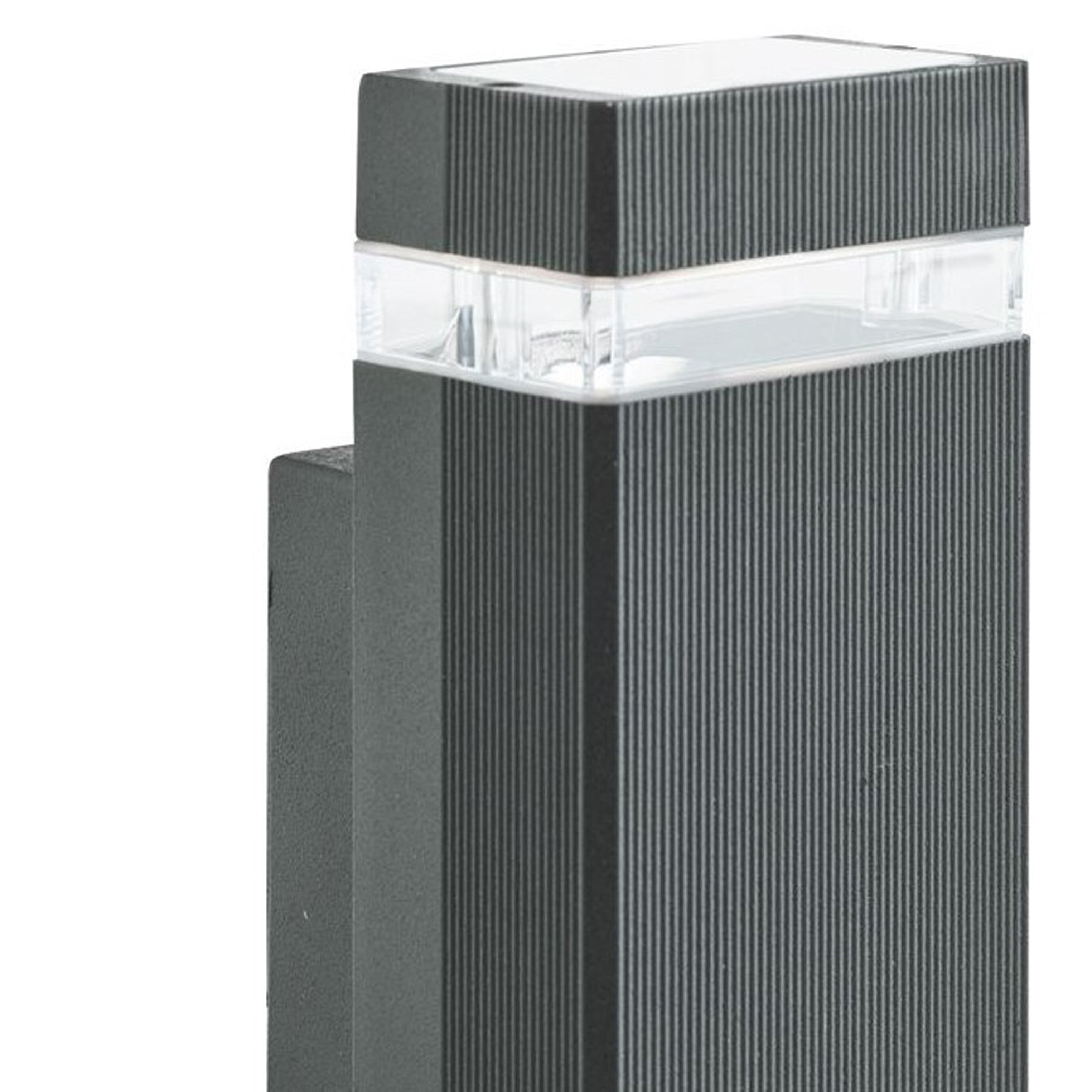 Searchlight Shelley LED Outdoor Wall Light - Black & Glass Diffuser - IP44