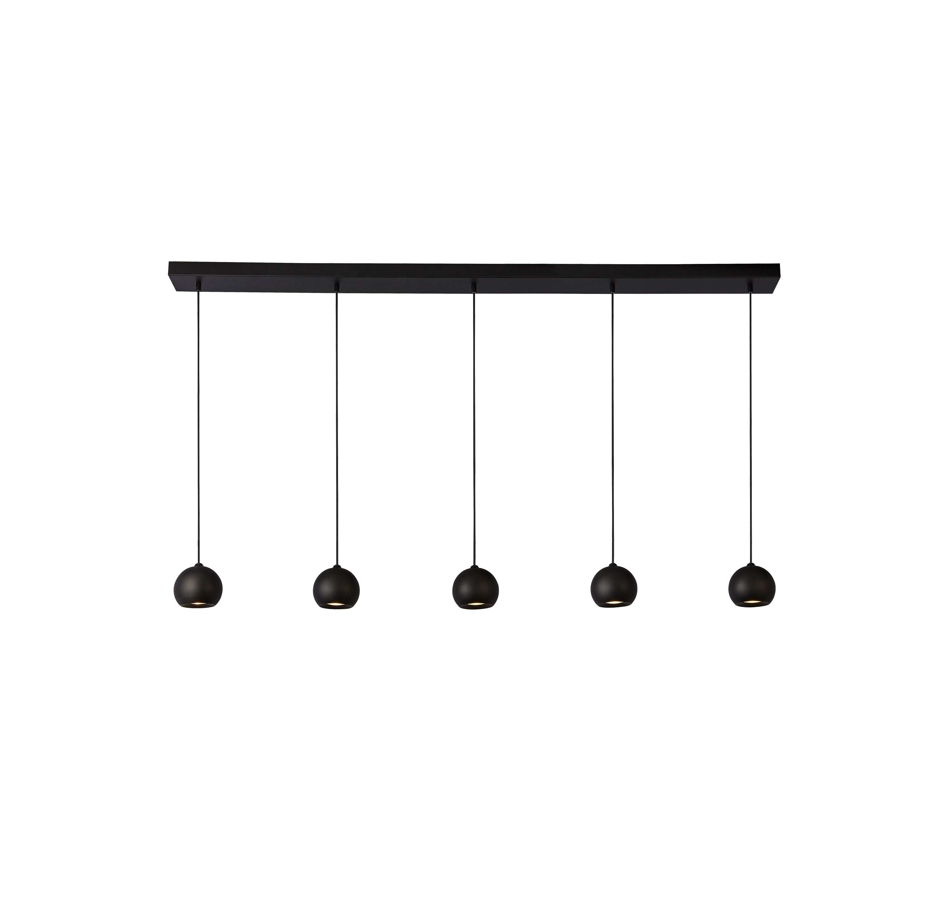 Searchlight Eccles 5 Light Bar Ceiling Pendant - Black