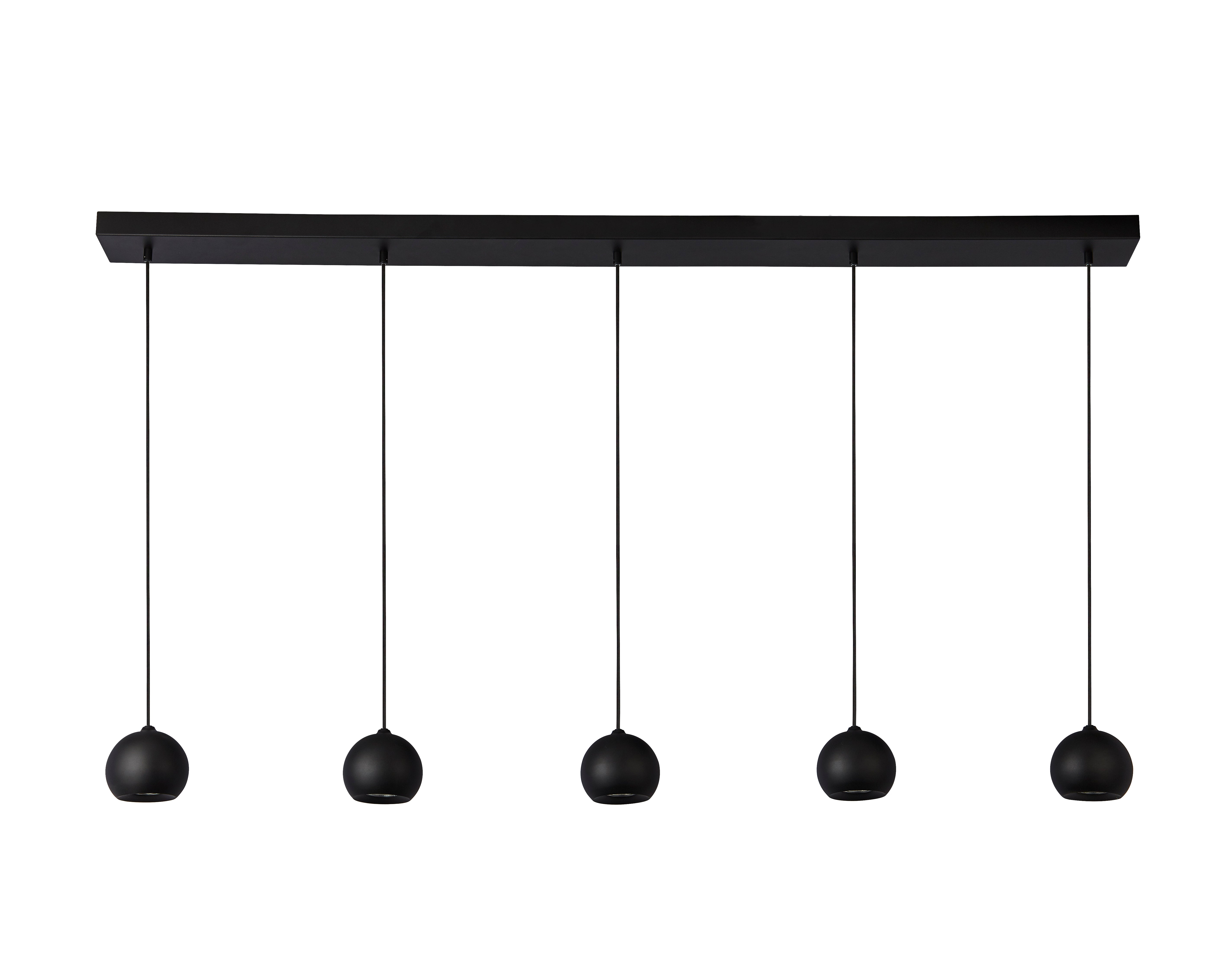 Searchlight Eccles 5 Light Bar Ceiling Pendant - Black
