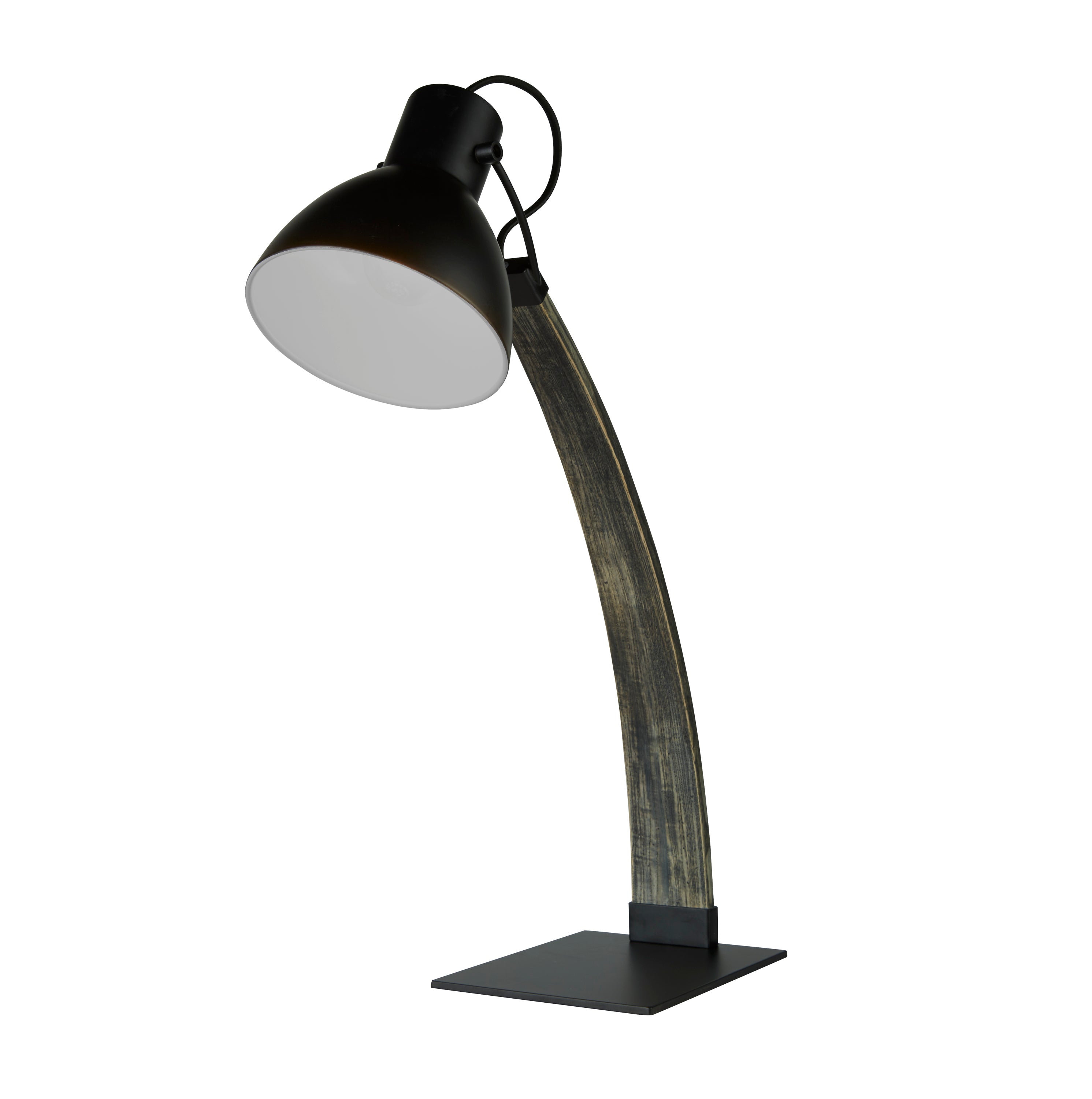 Searchlight Naseby Table Lamp - Ash Wood & Matt Black
