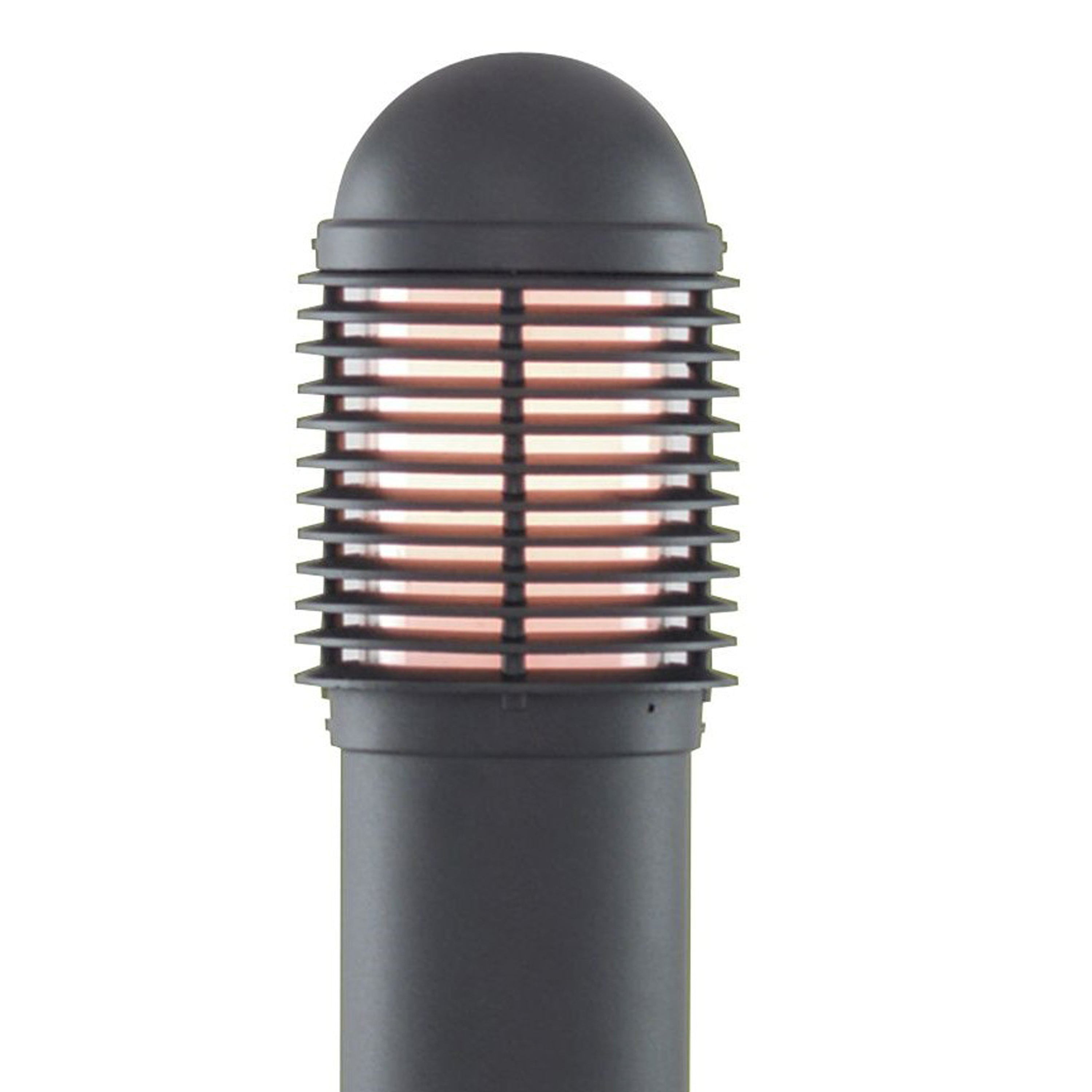 Searchlight Burnall 730mm Narrow Louvre Outdoor Post - Black Aluminium & Glass - IP44