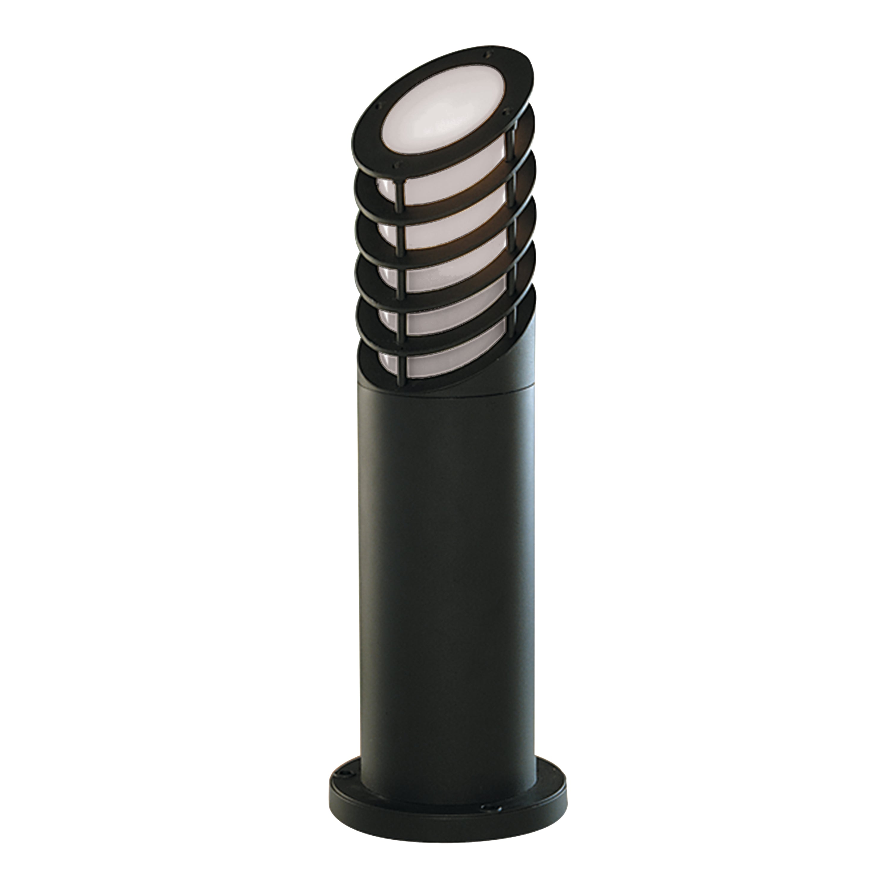 Searchlight Burnall 450mm Pointed Outdoor Post - Black Aluminium & Glass - IP44