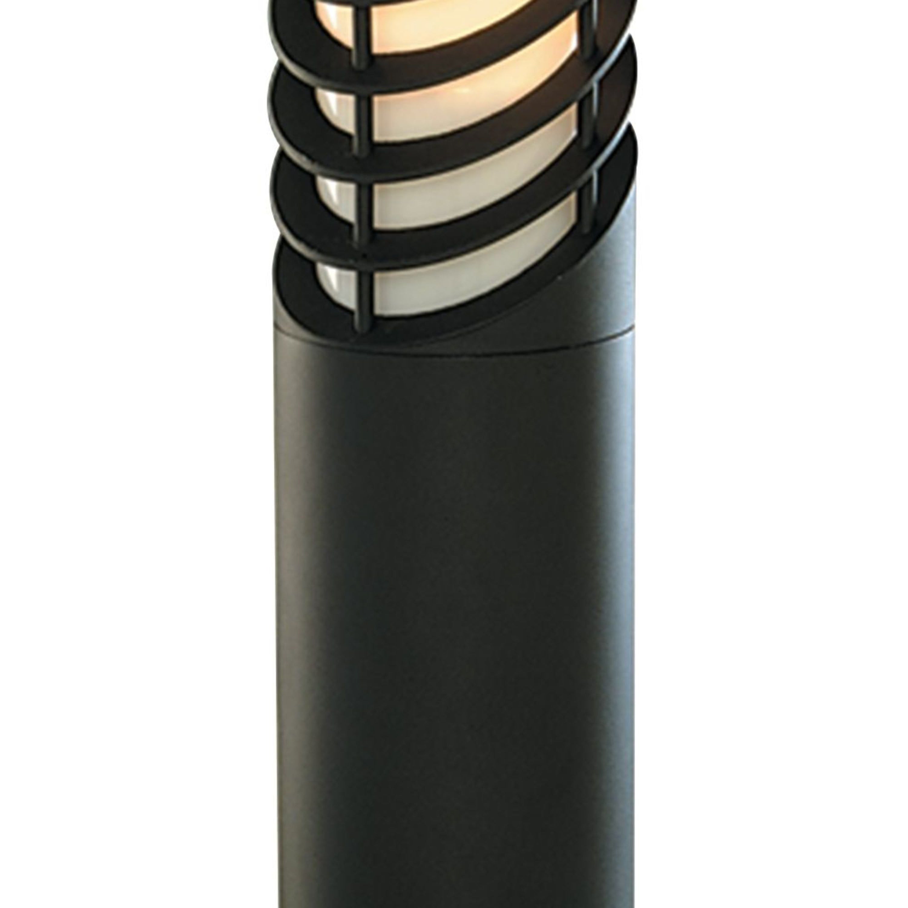 Searchlight Burnall 450mm Pointed Outdoor Post - Black Aluminium & Glass - IP44