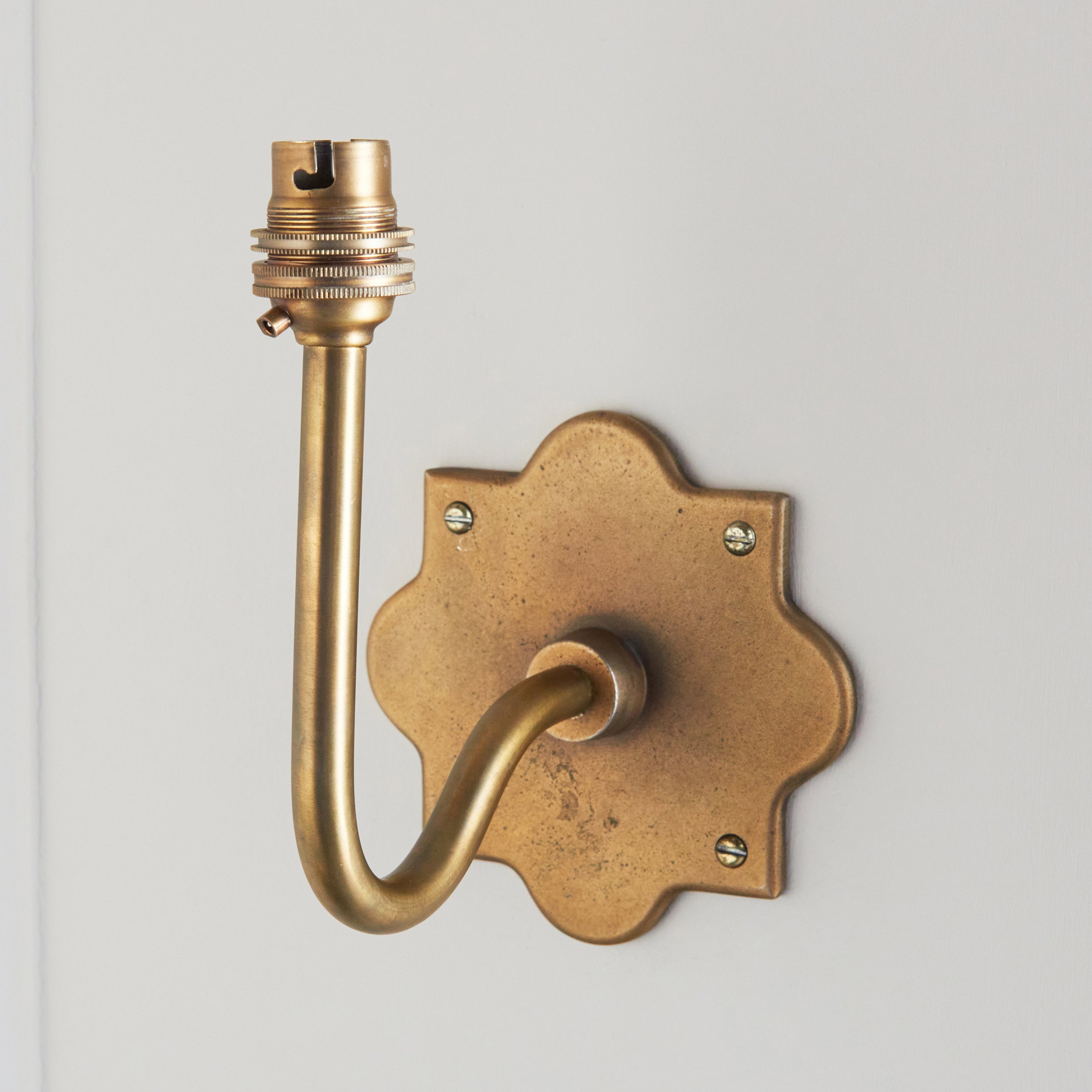 Endon Anvil Swan Wall Light - Antique Brass Plate