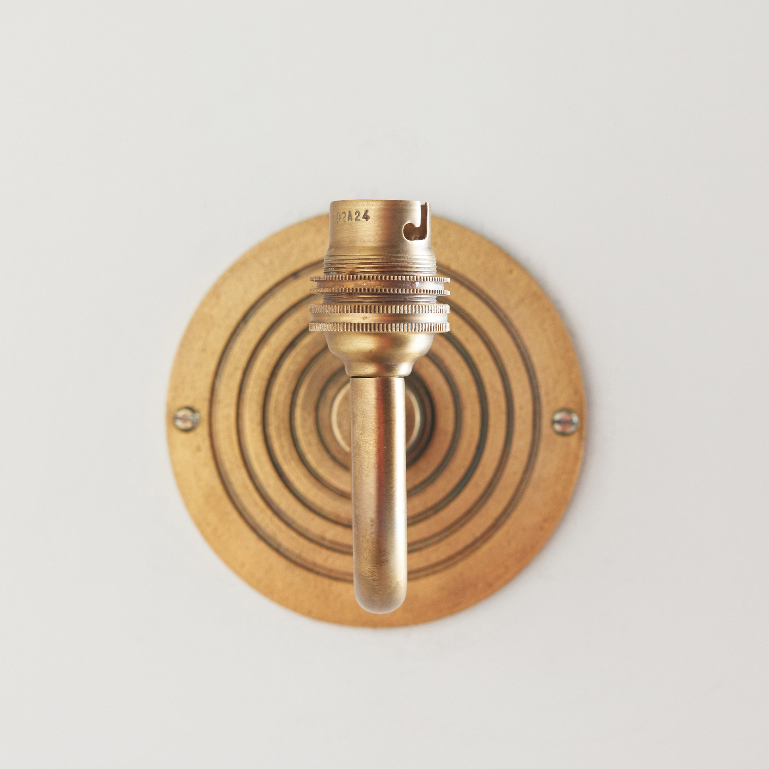 Endon Ripple Curve Wall Light - Antique Brass Plate