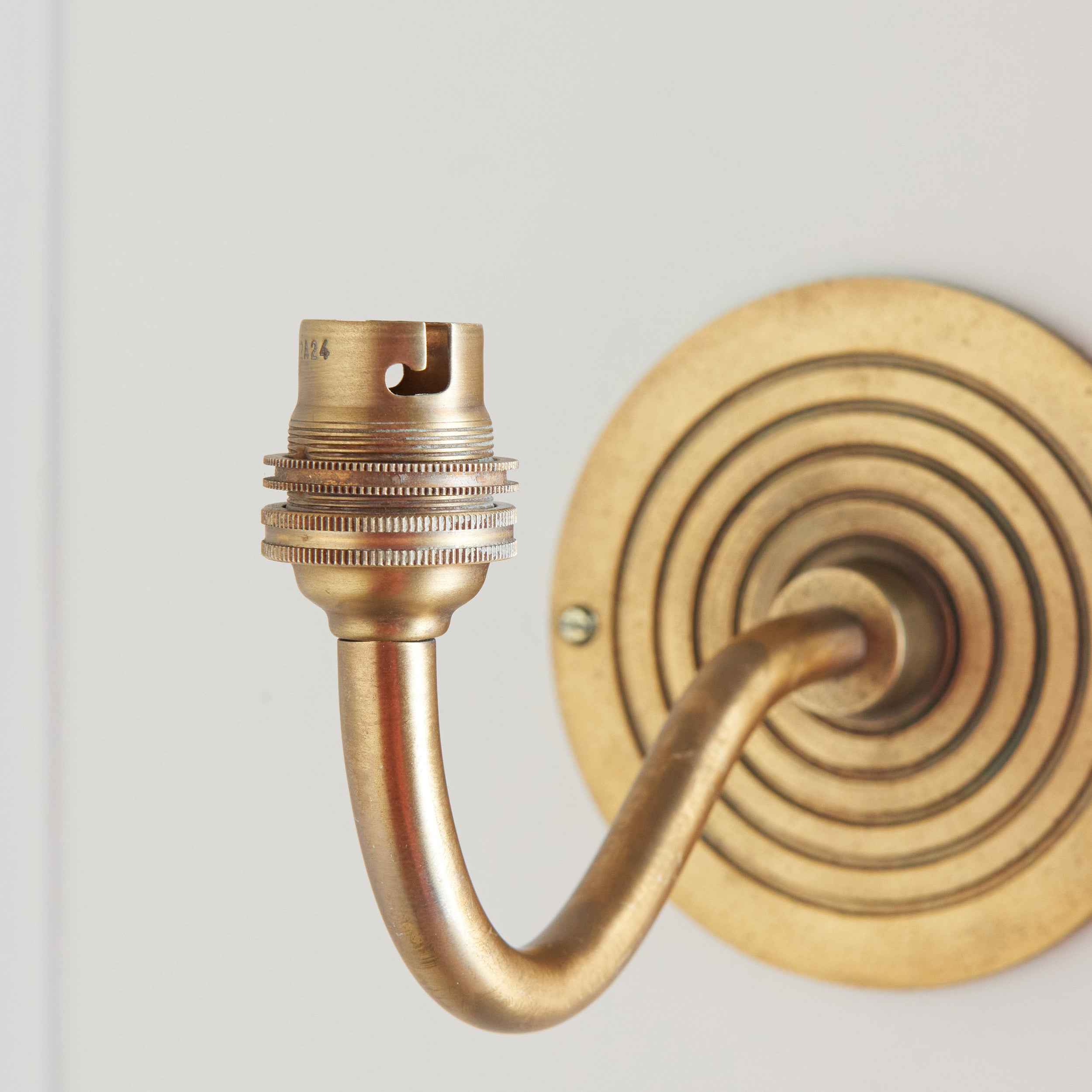 Endon Ripple Curve Wall Light - Antique Brass Plate