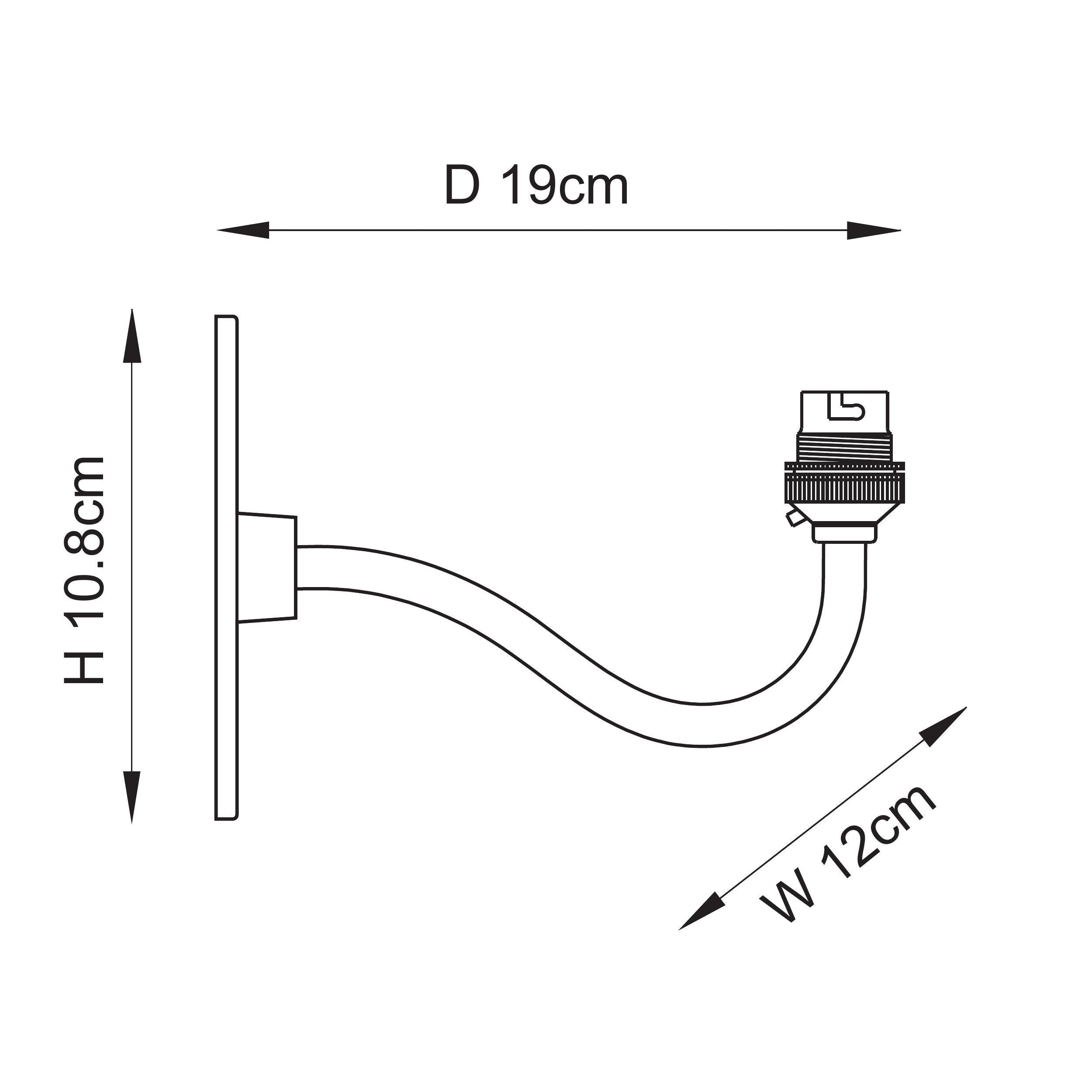 Endon Ripple Curve Wall Light - Antique Brass Plate