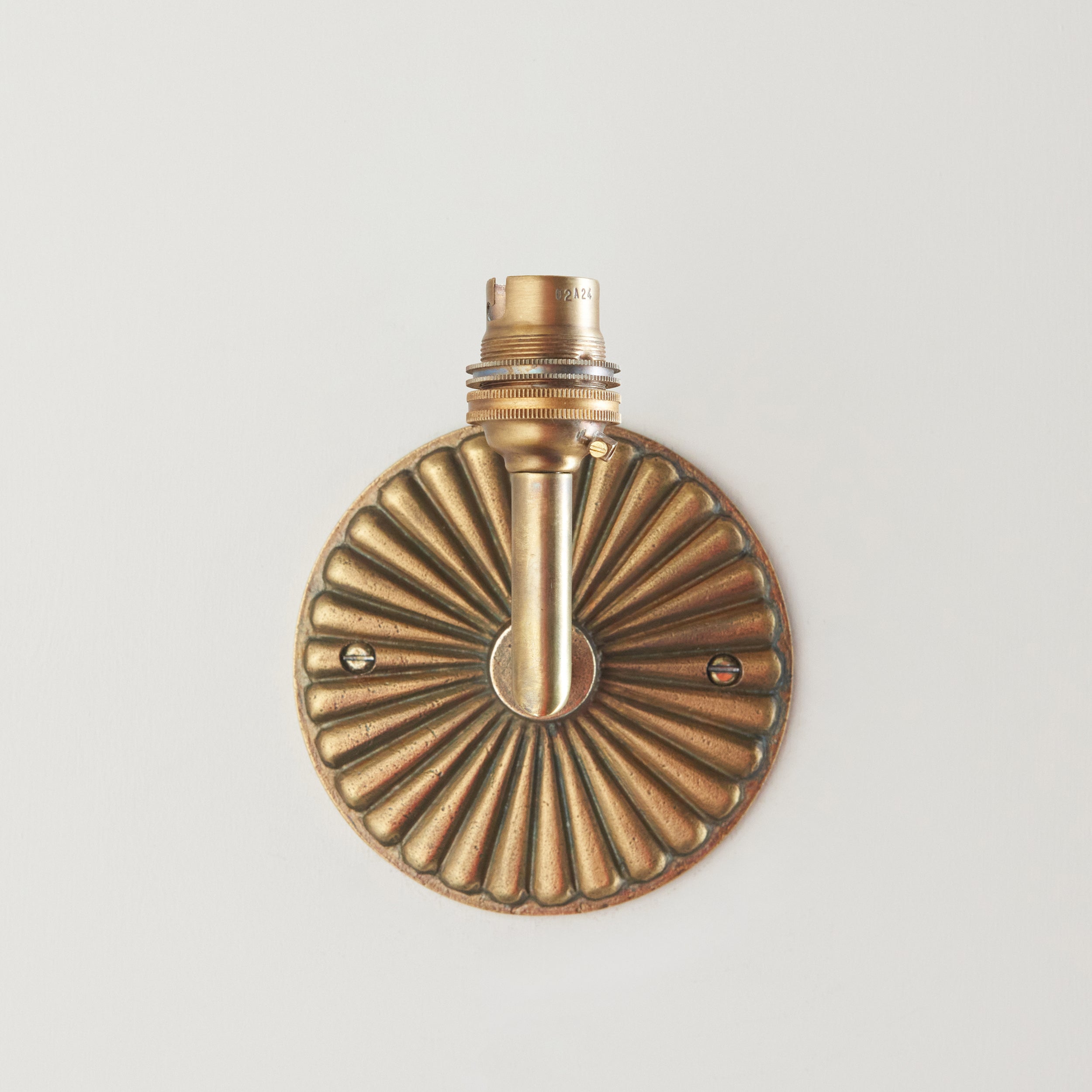 Endon Dahlia Angle Wall Light - Antique Brass Plate