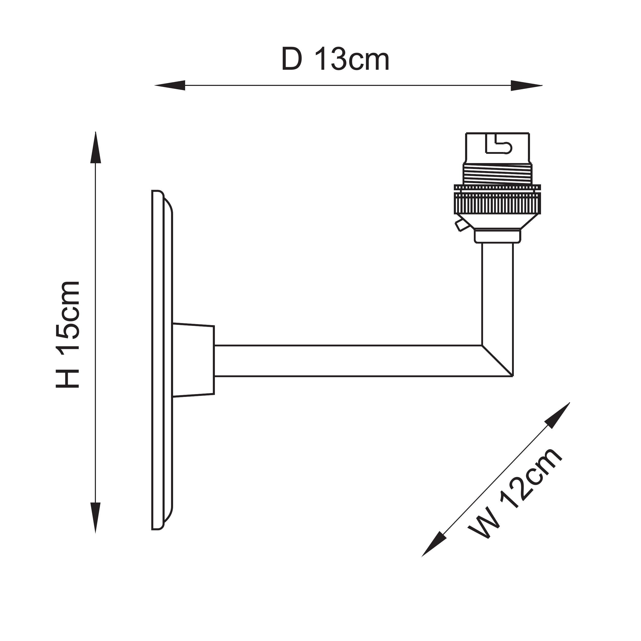Endon Dahlia Angle Wall Light - Antique Brass Plate