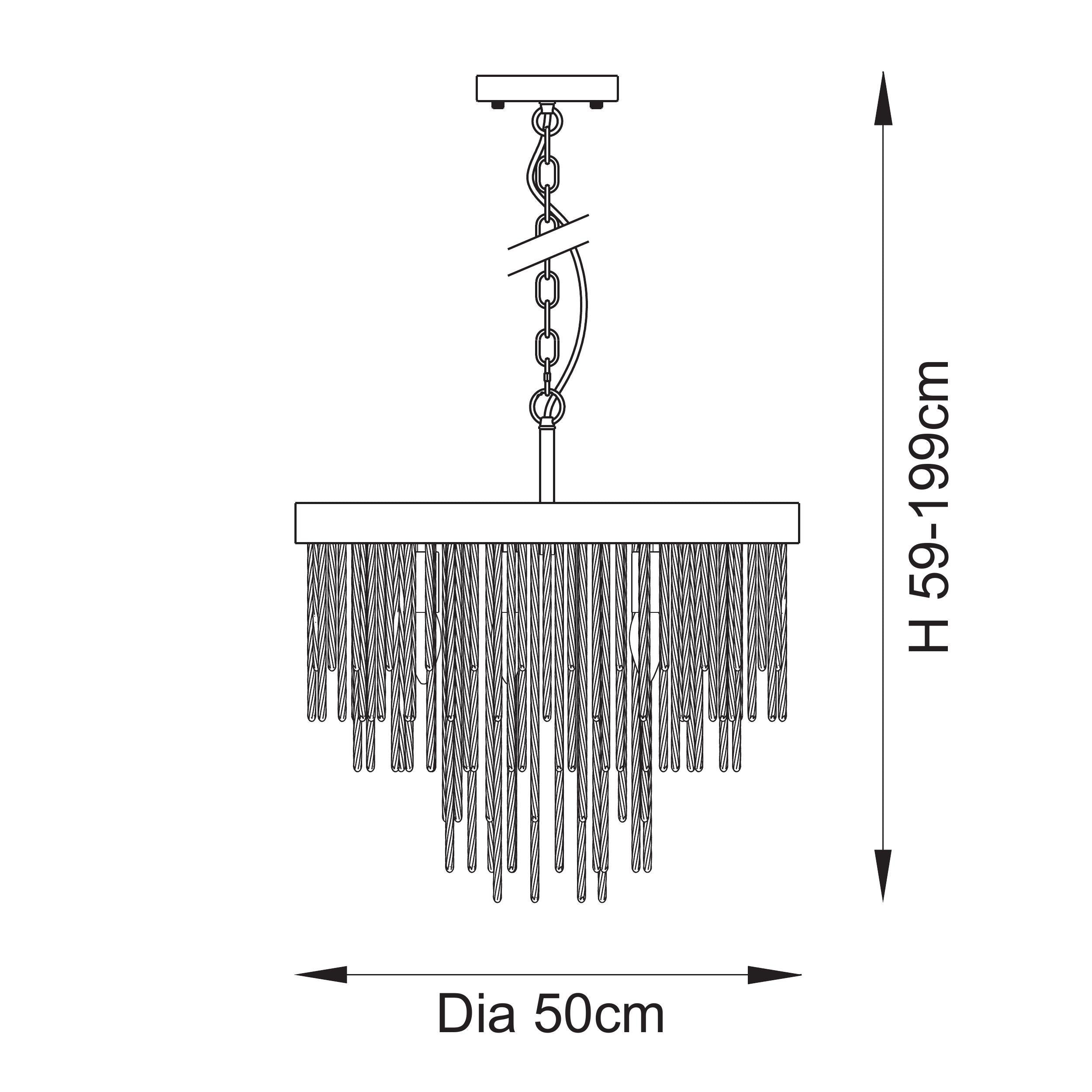 Endon Anistoria 5 Light Pendant - Brushed Aged Brass Plate & Clear Glass