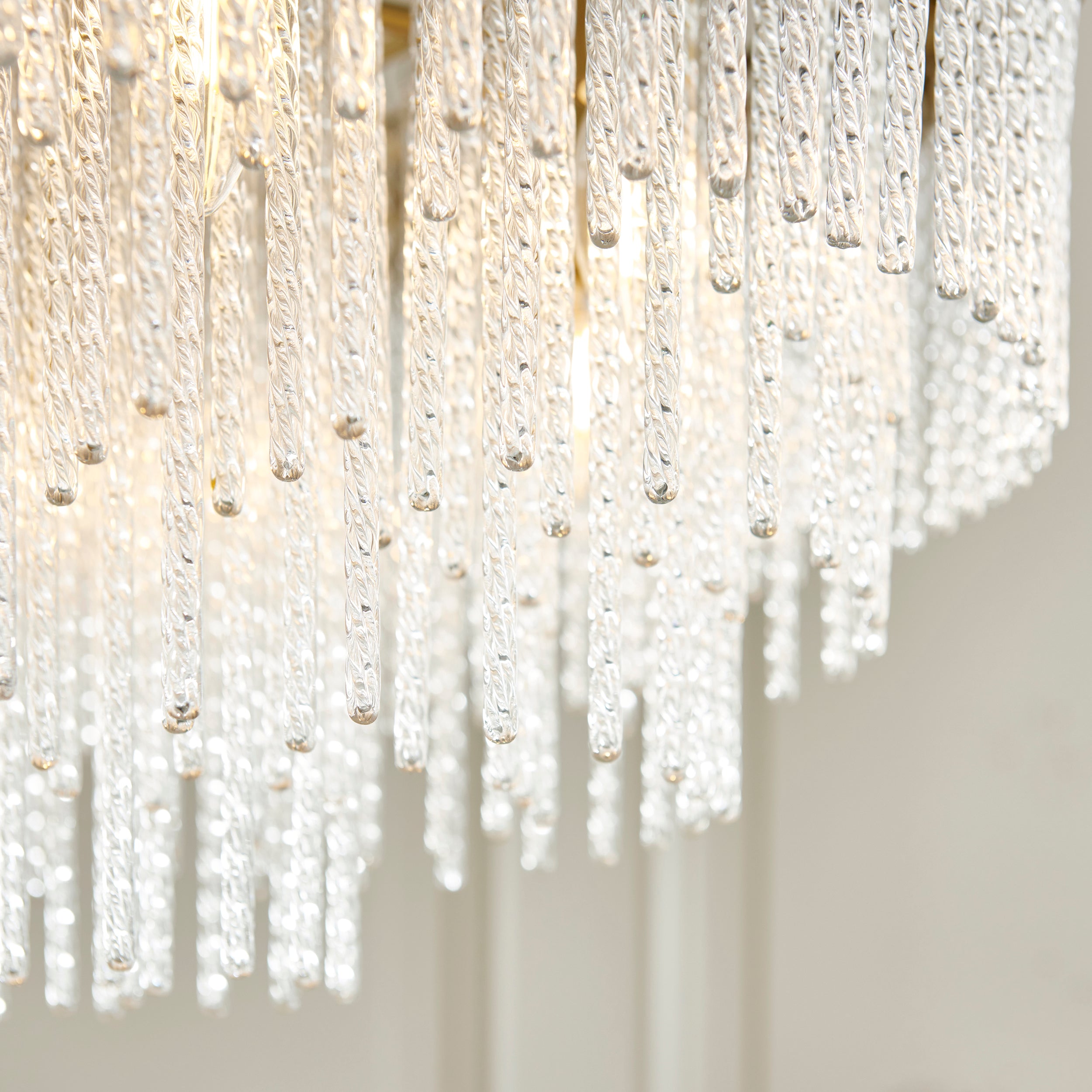 Endon Anistoria Grand 9 Light Pendant - Brushed Aged Brass Plate & Clear Glass