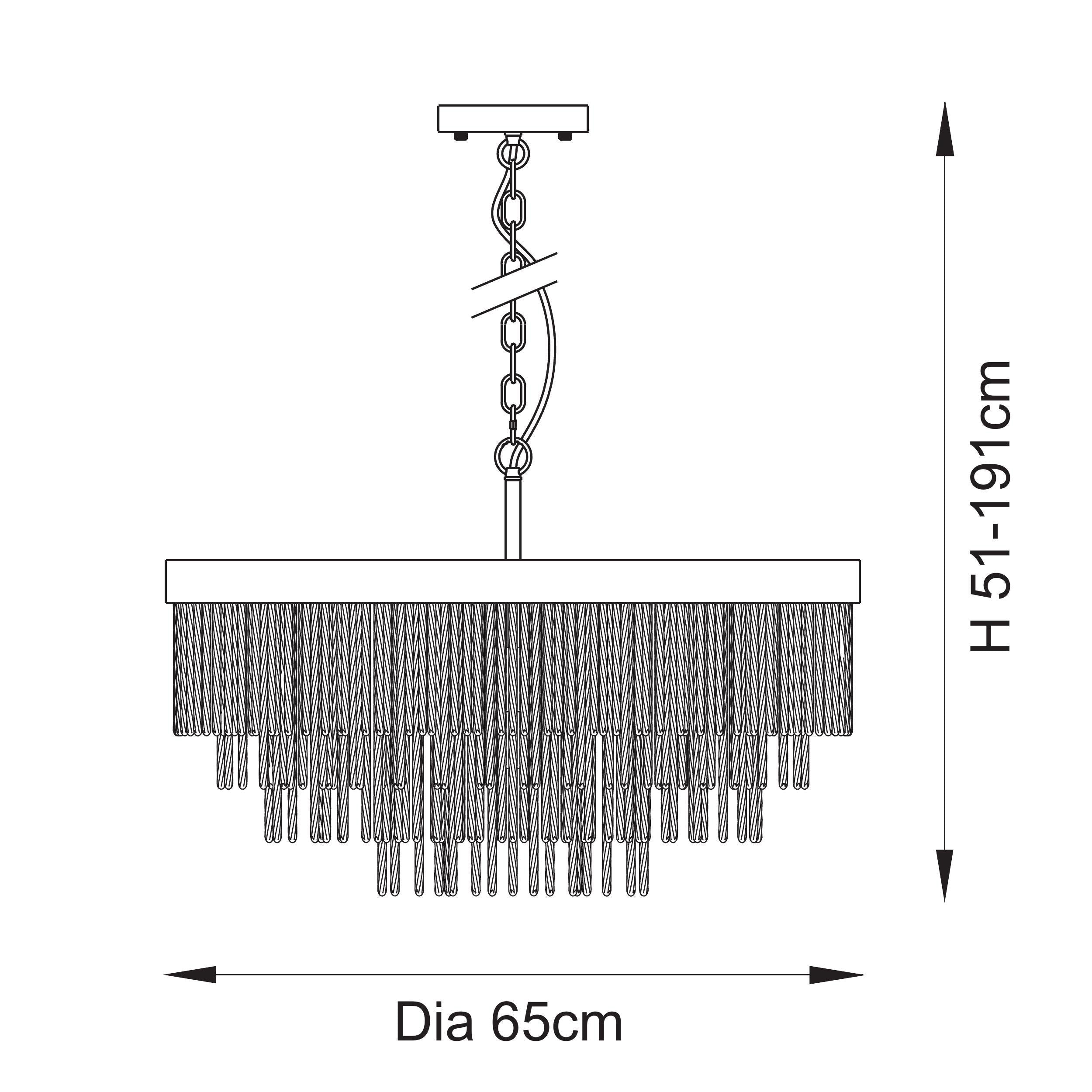 Endon Anistoria Grand 9 Light Pendant - Brushed Aged Brass Plate & Clear Glass
