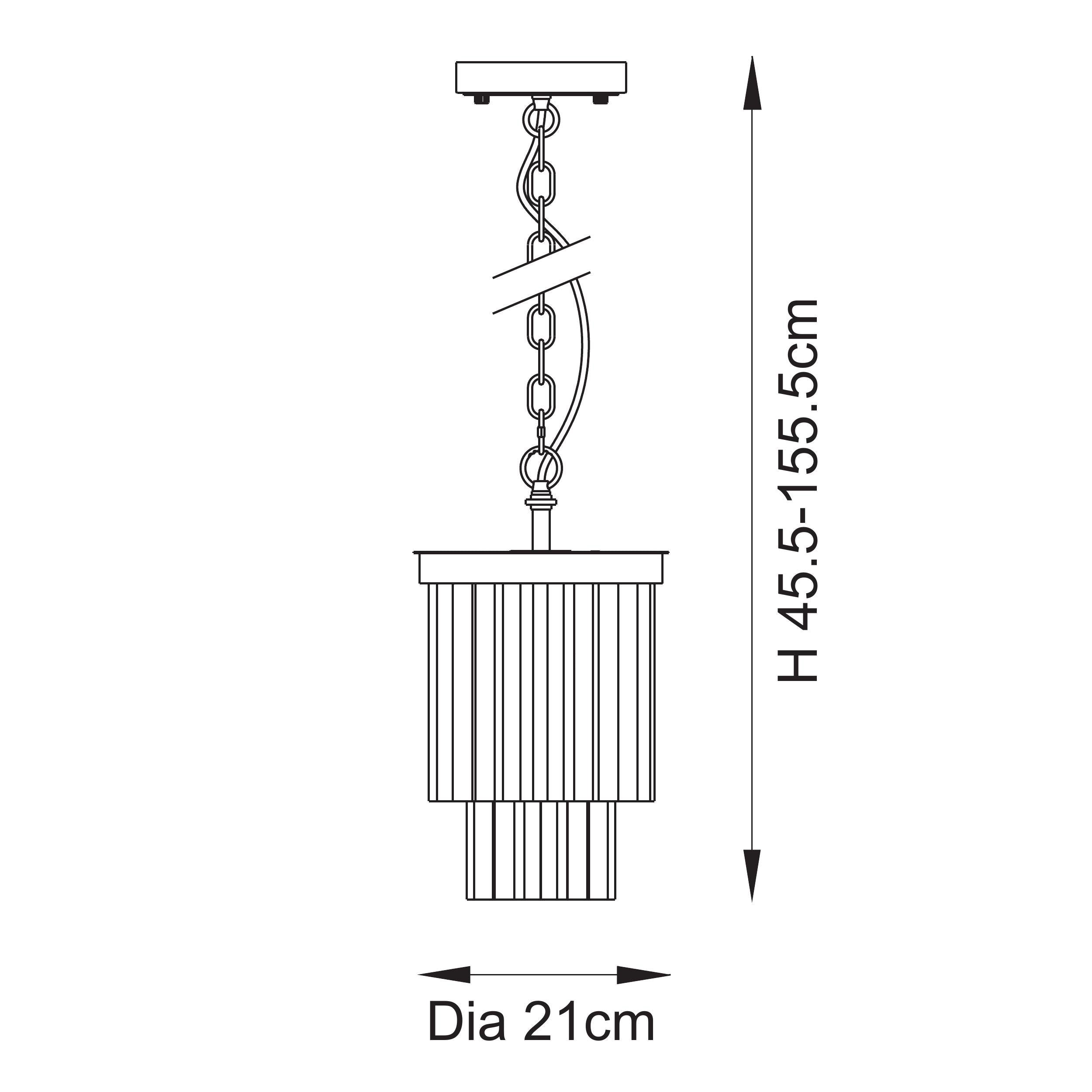 Endon Conaston Pendant - Brushed Aged Brass Plate & Clear Cut Glass