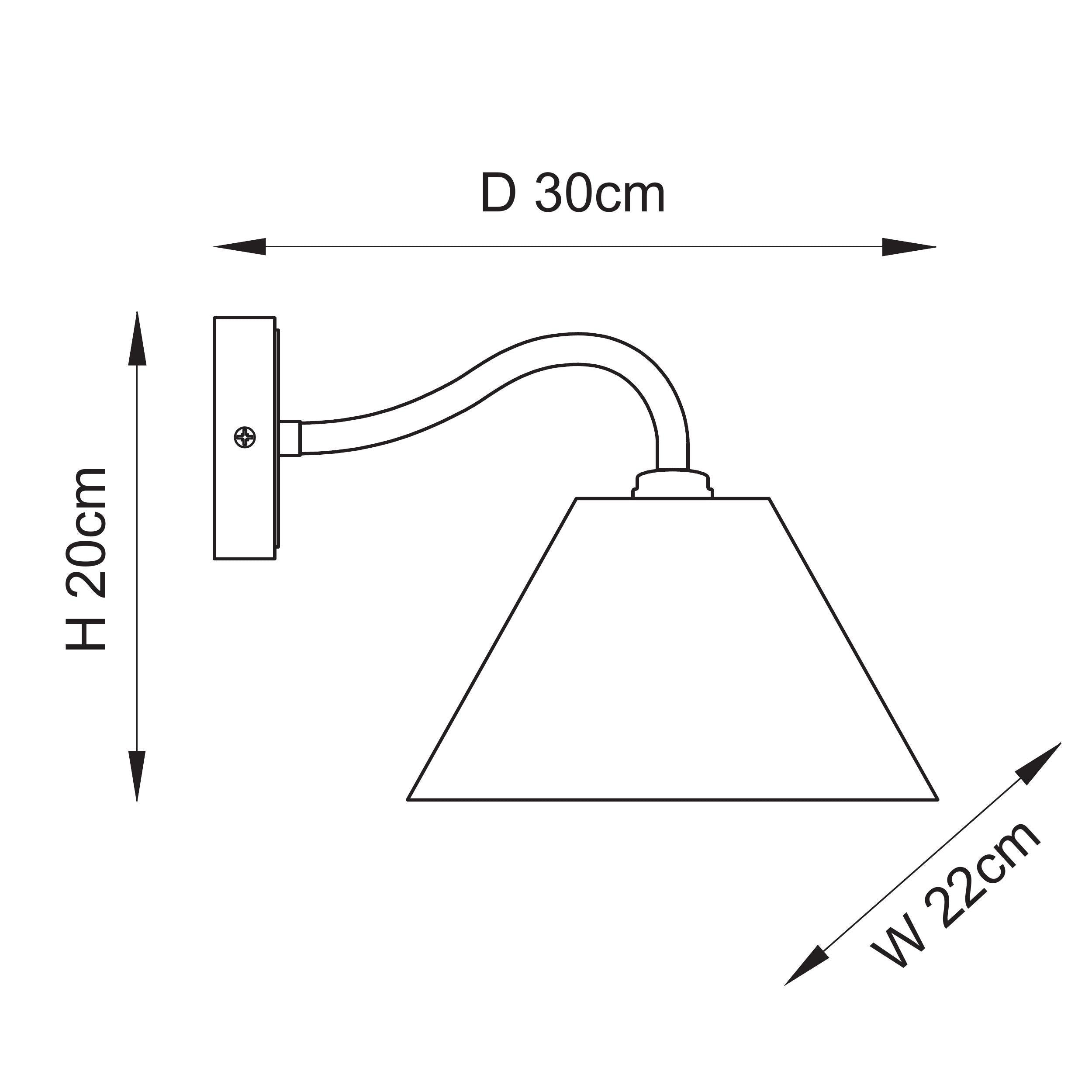 Endon Knole Wall Light - Antique Brass Plate & Natural Faux Linen