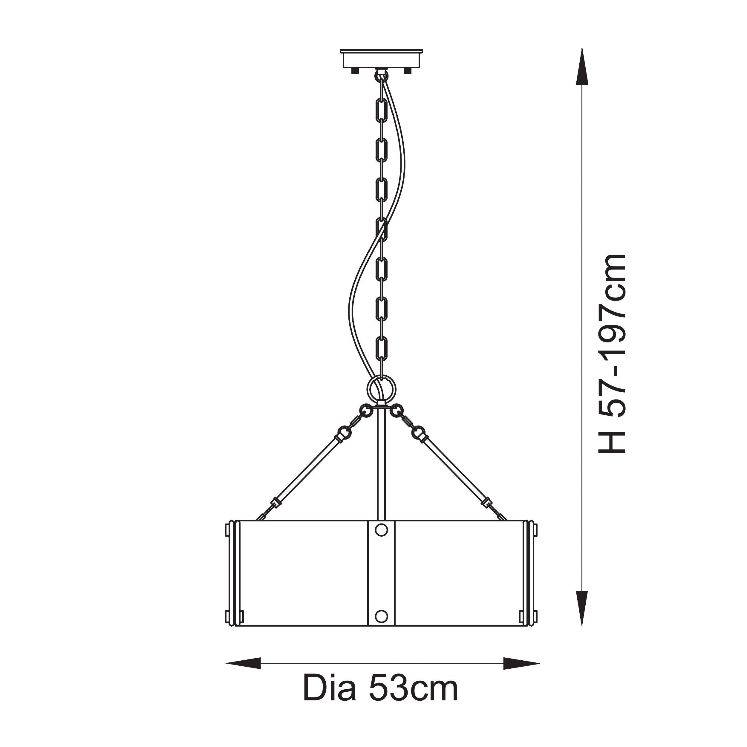 Endon Keller 6 Light Pendant - Brushed Aged Brass Plate & Handmade Textured Clear Glass