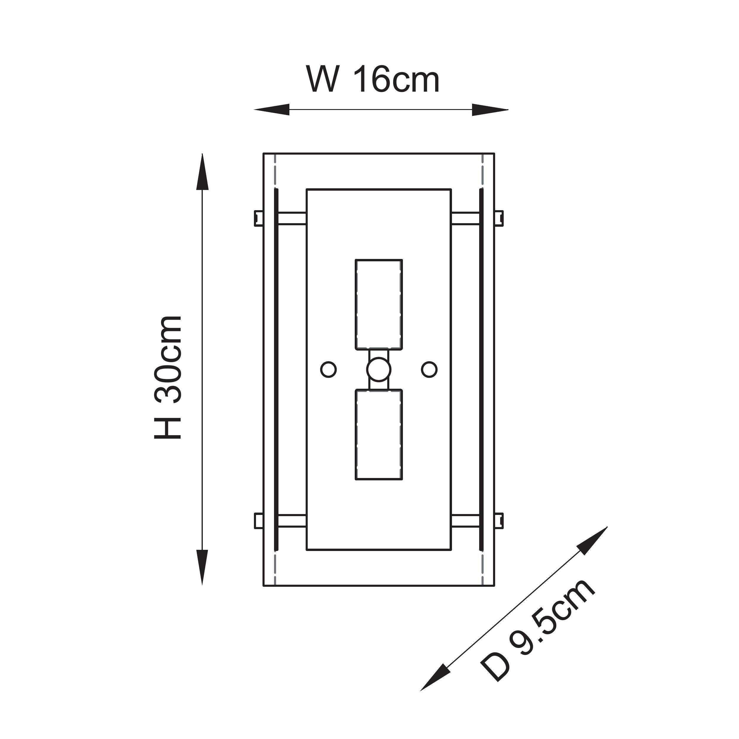 Endon Keller 2 Light Wall Light - Brushed Aged Brass Plate & Handmade Textured Clear Glass
