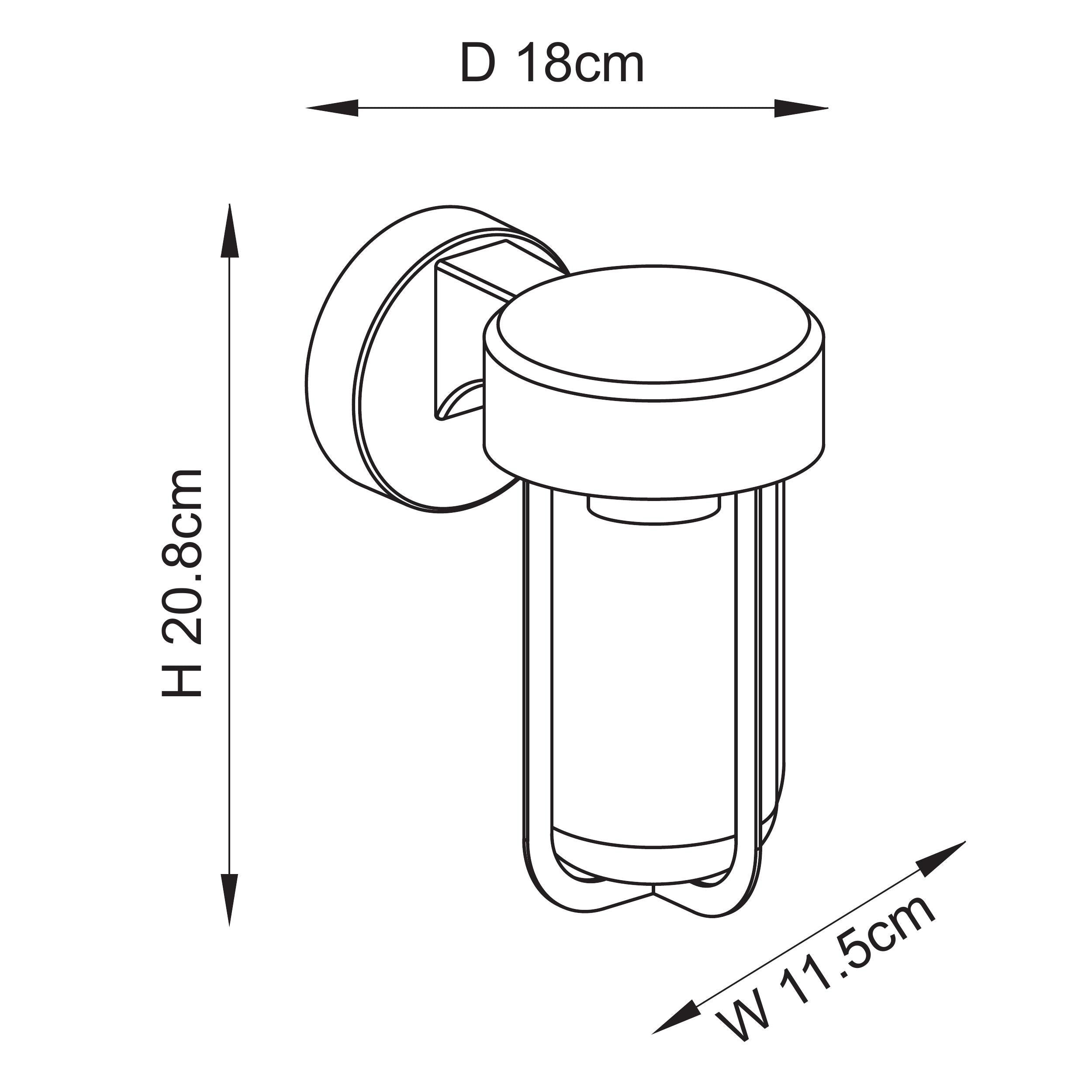 Endon Lucca Wall Light - Textured Black & Clear Glass