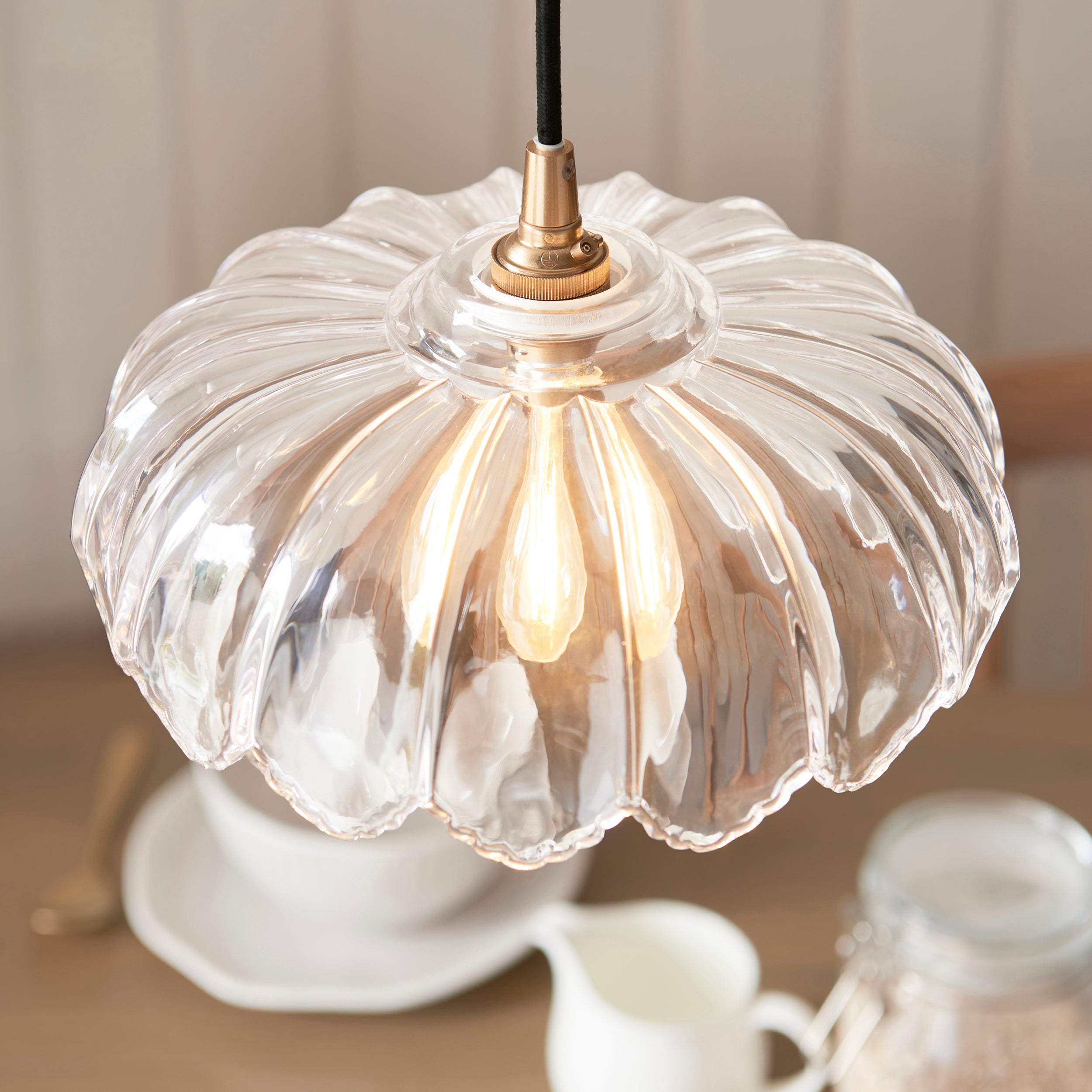 Endon Camellia Easyfit Pendant - Shade Only - Clear Glass