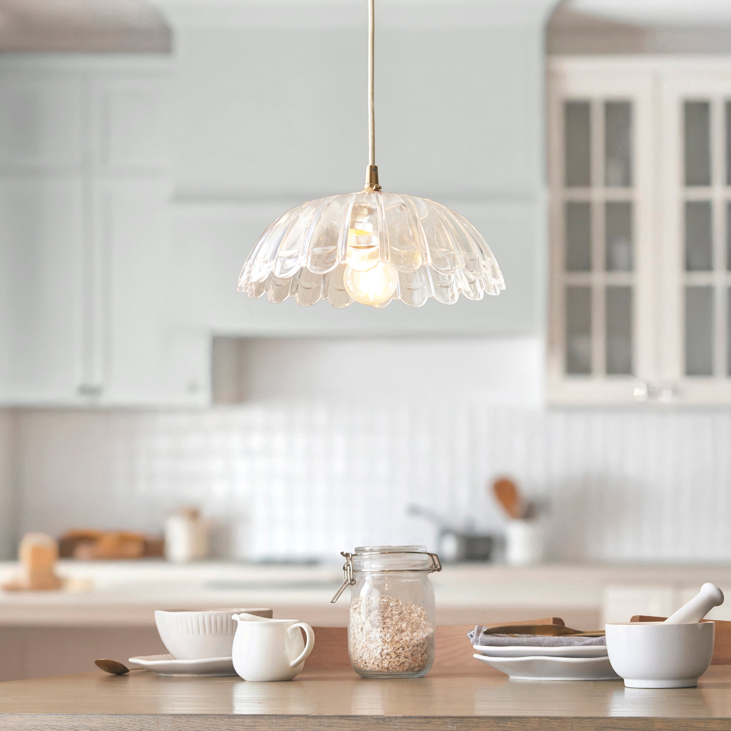 Endon Carnation Easyfit Pendant Shade Only - Clear Glass