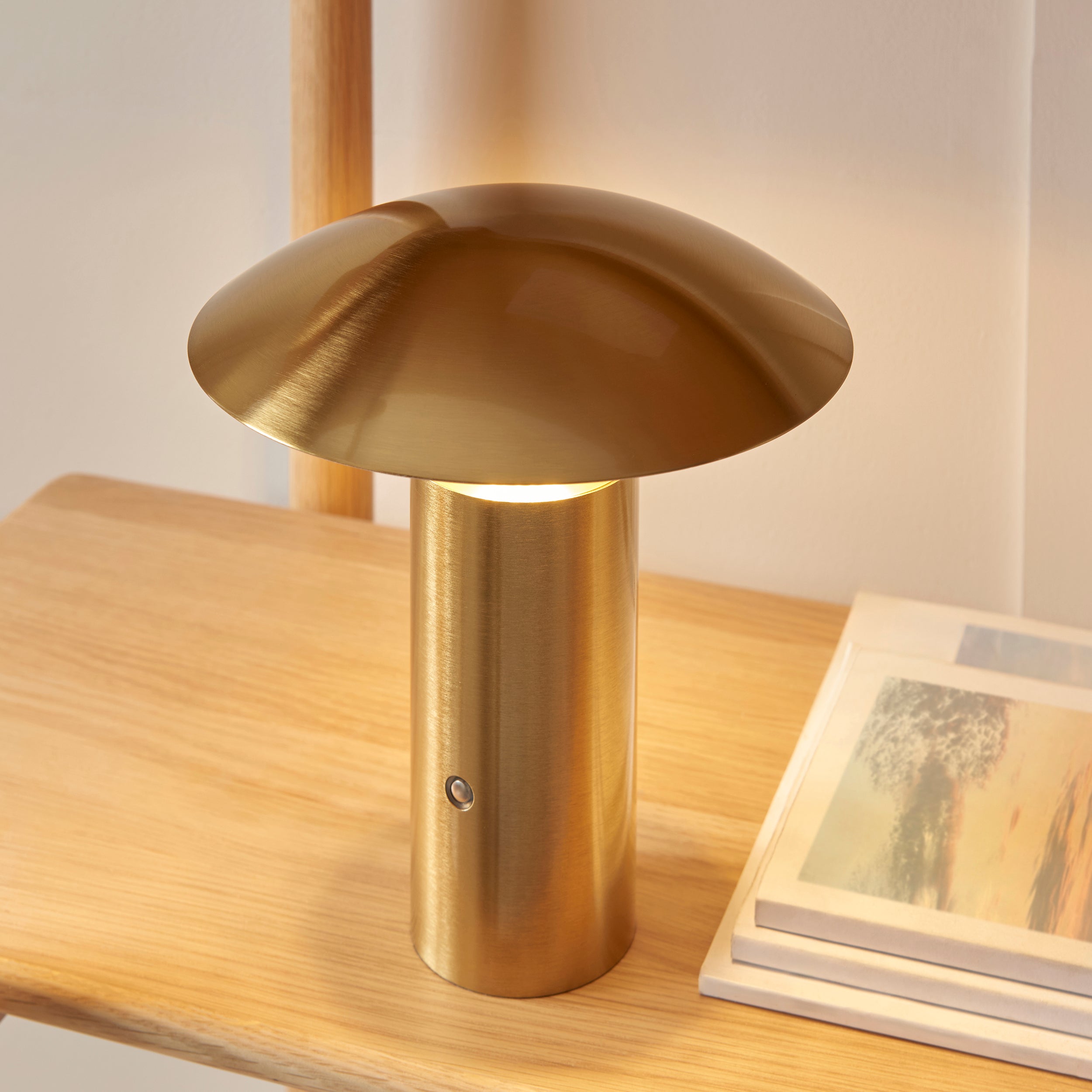 Endon Sunset Rechargeable Table - Brushed Gold Finish