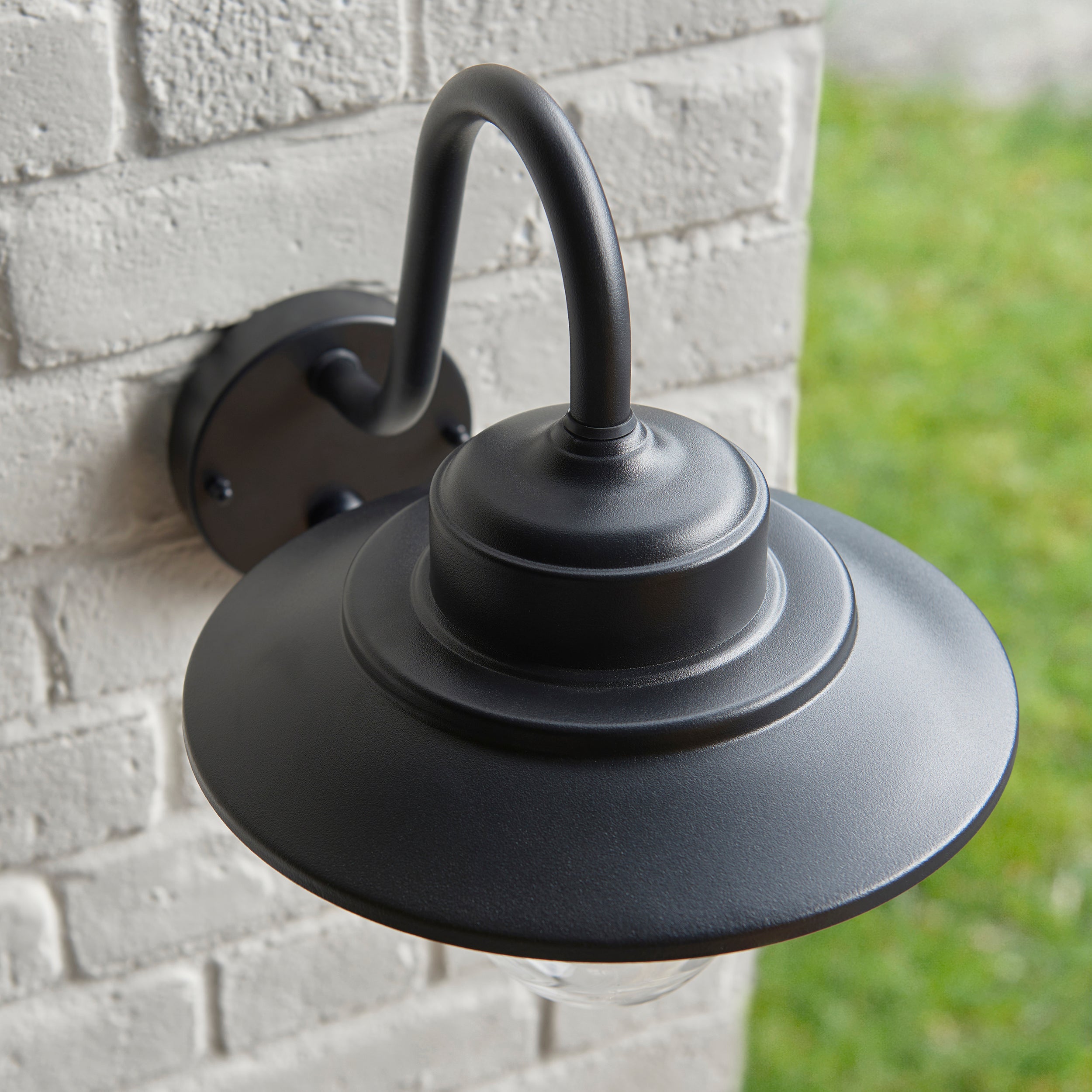 Endon Thornton Pir Wall Light - Matt Black & Clear Glass