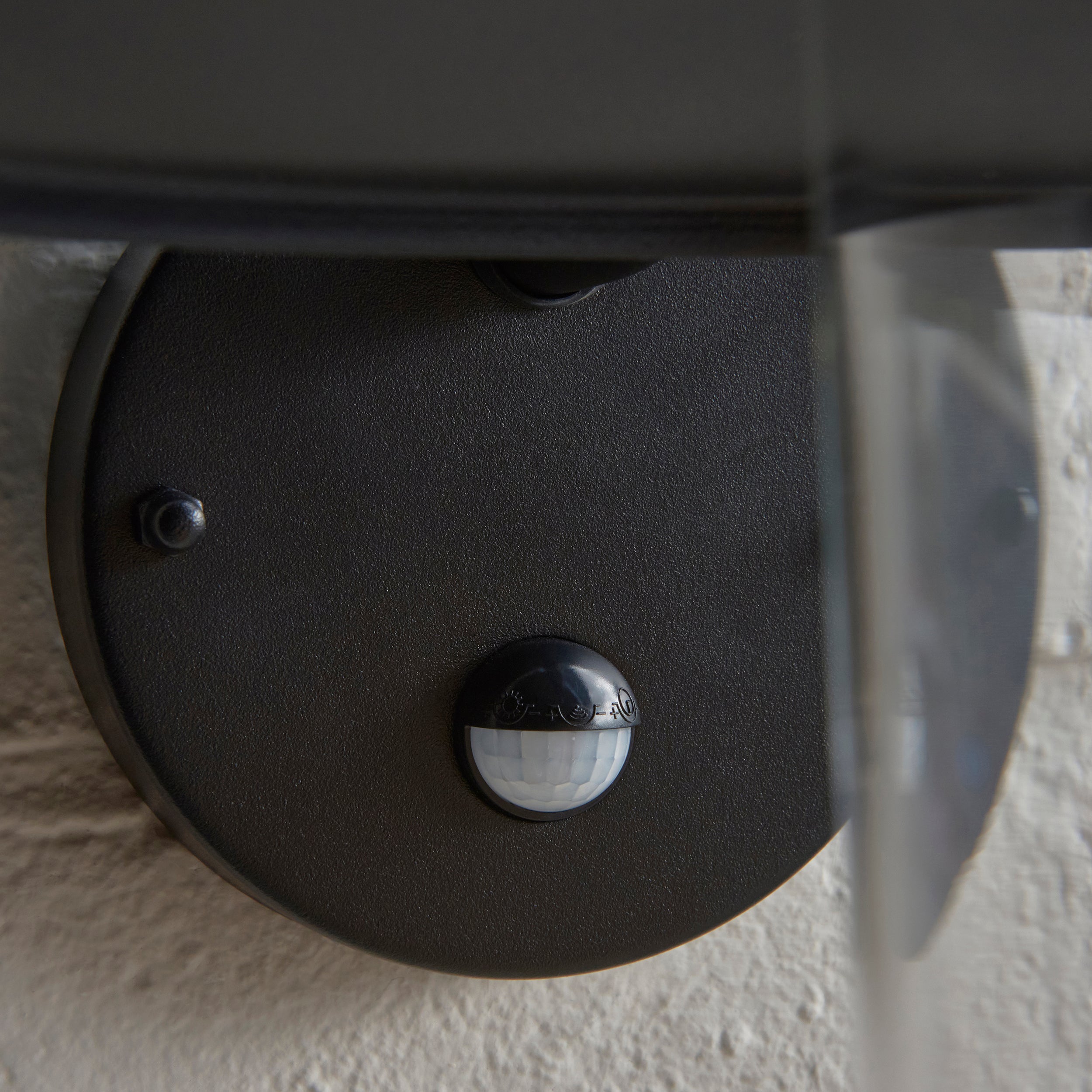 Endon Thornton Pir Wall Light - Matt Black & Clear Glass