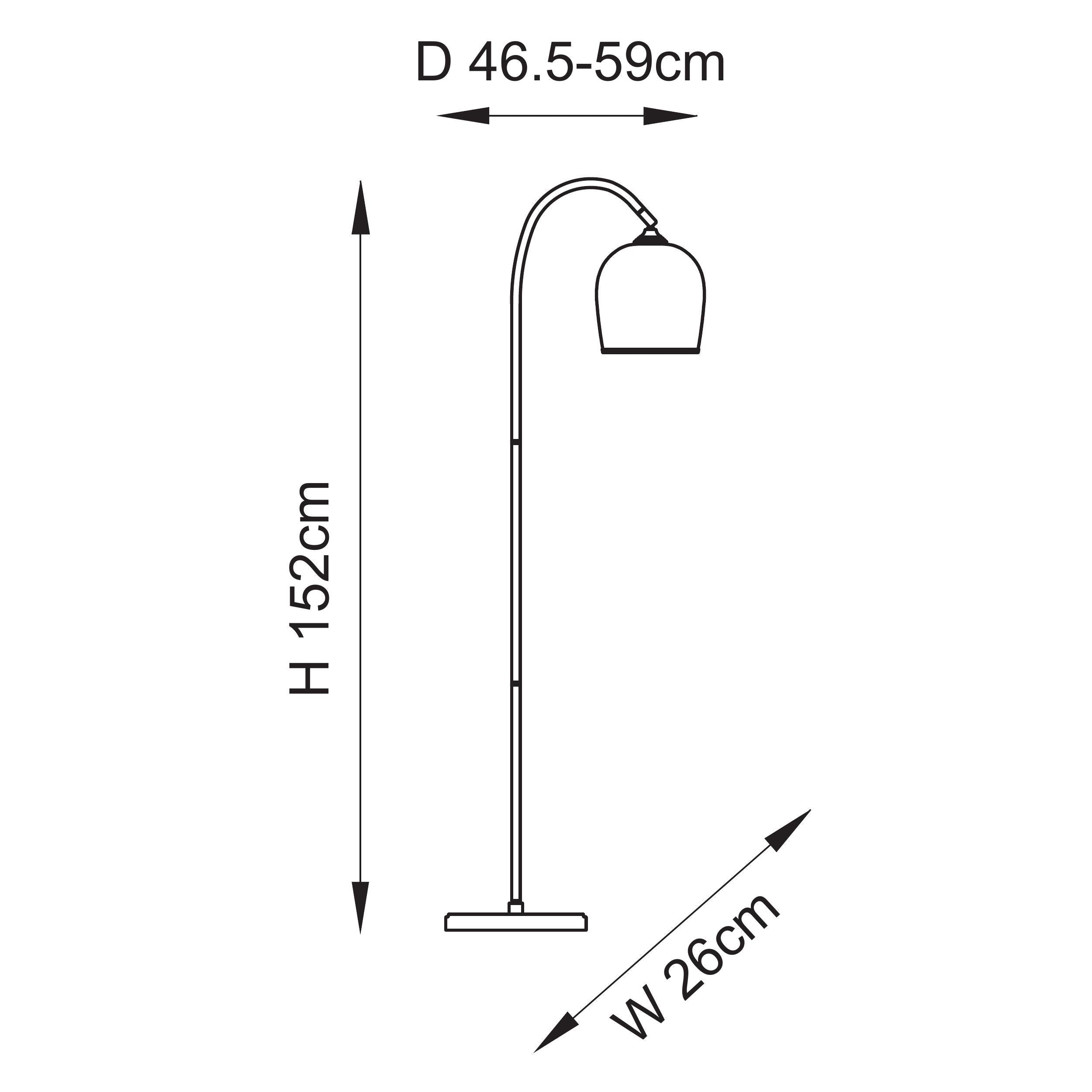 Endon Ashcroft Floor - Brushed Aged Brass Plate & Clear Glass