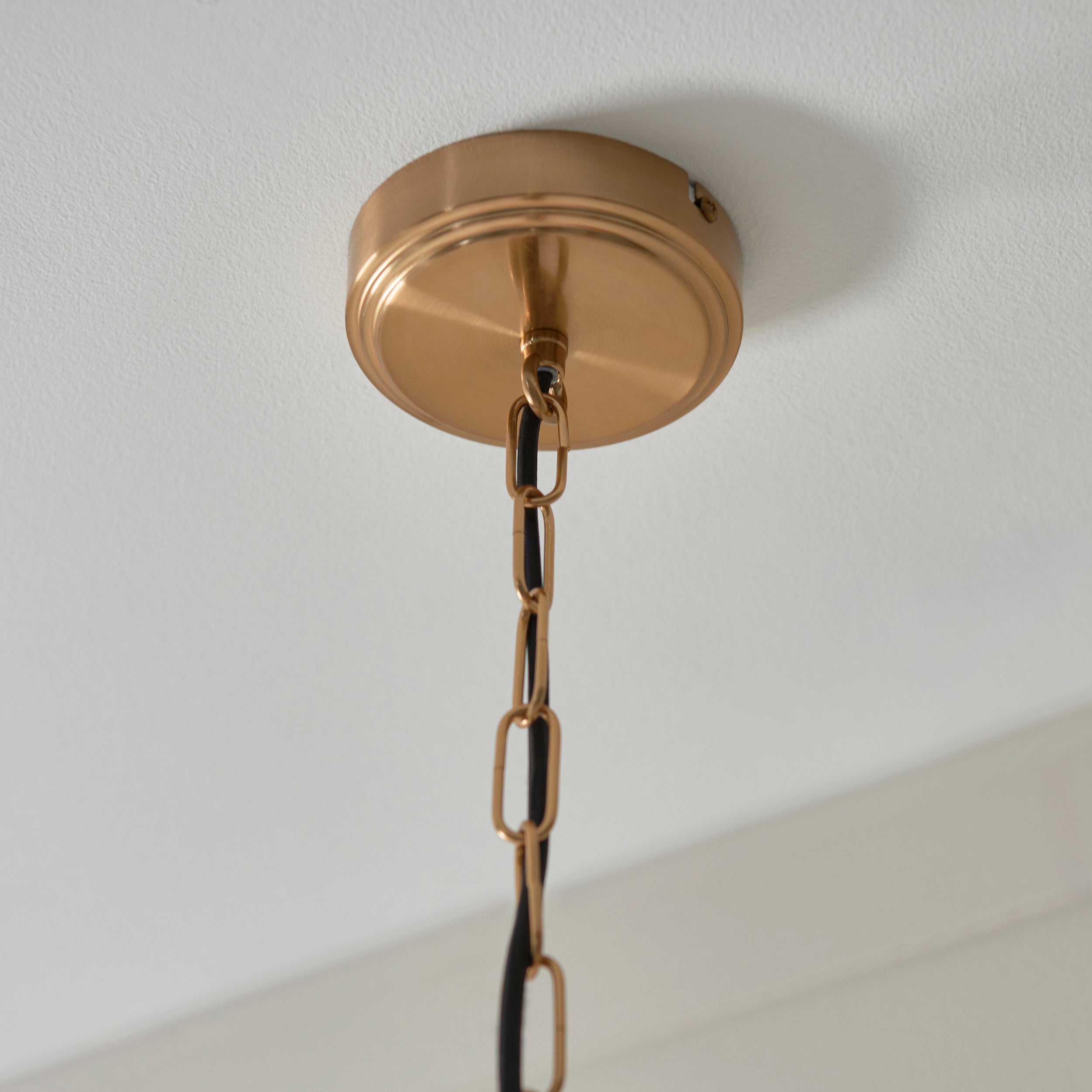 Endon Ashcroft Pendant - Brushed Aged Brass Plate & Clear Glass