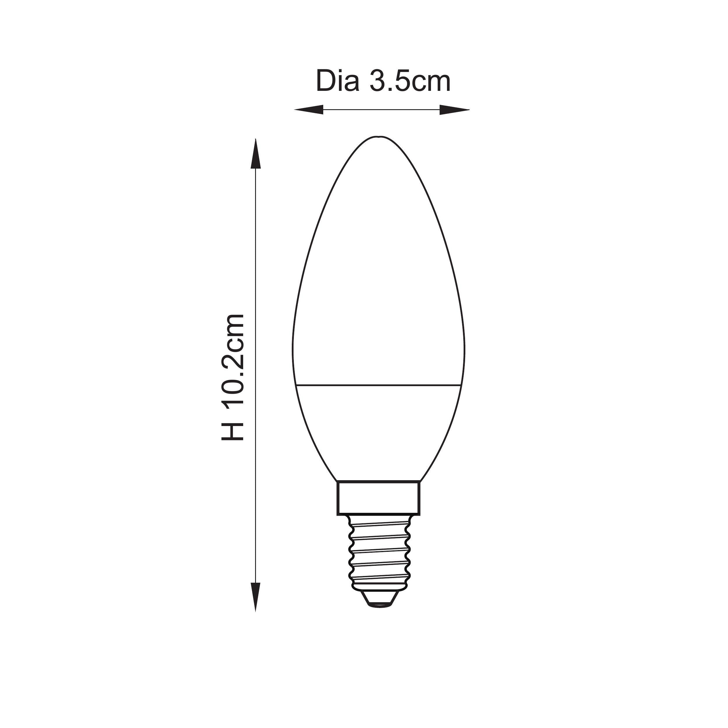 Endon Essentials E14 LED Candle Non Dimmable Bulb - Opal - 2700K