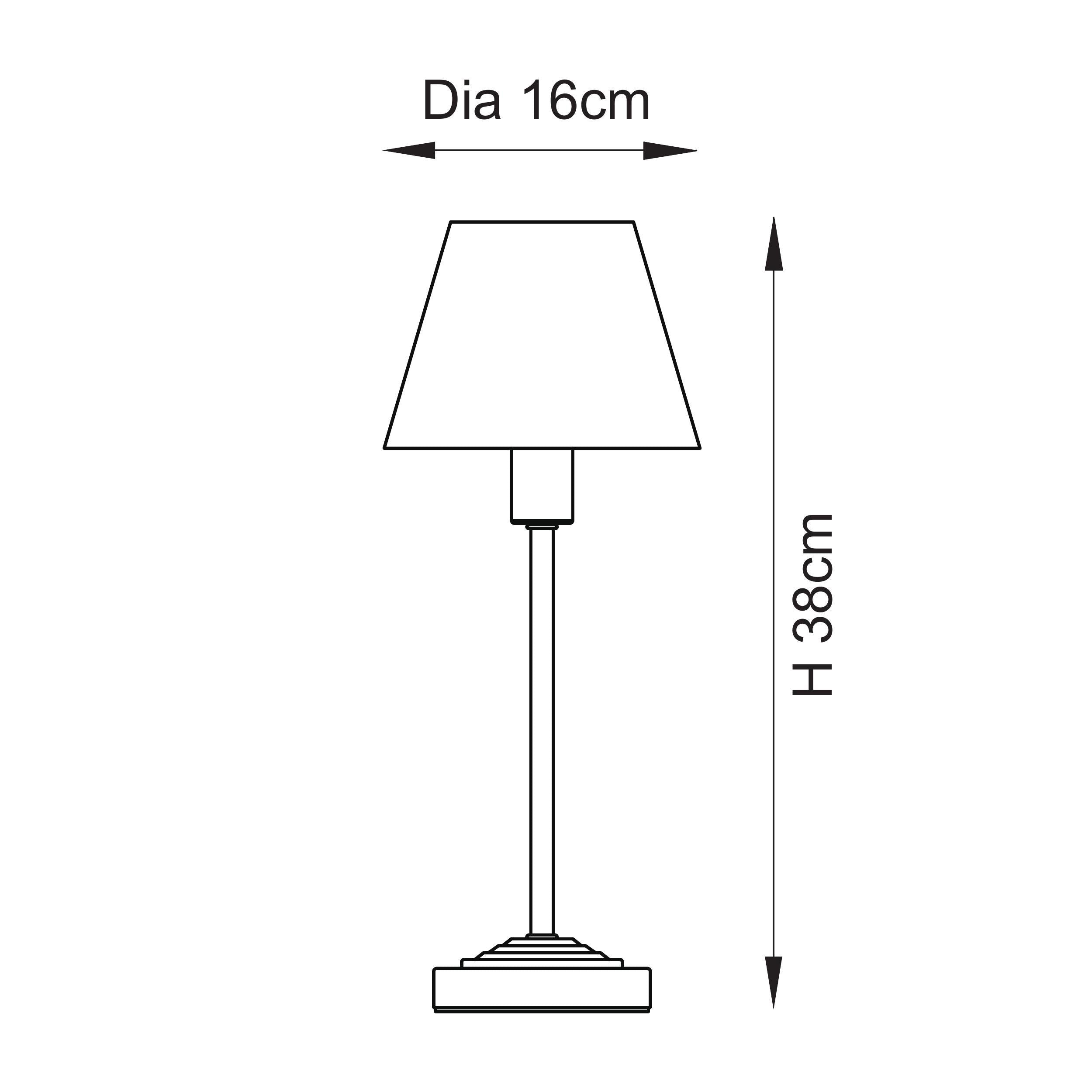 Endon Rise & Ivy 16Cm Table Lamp - Vintage Brass Finish & Vintage White Fabric