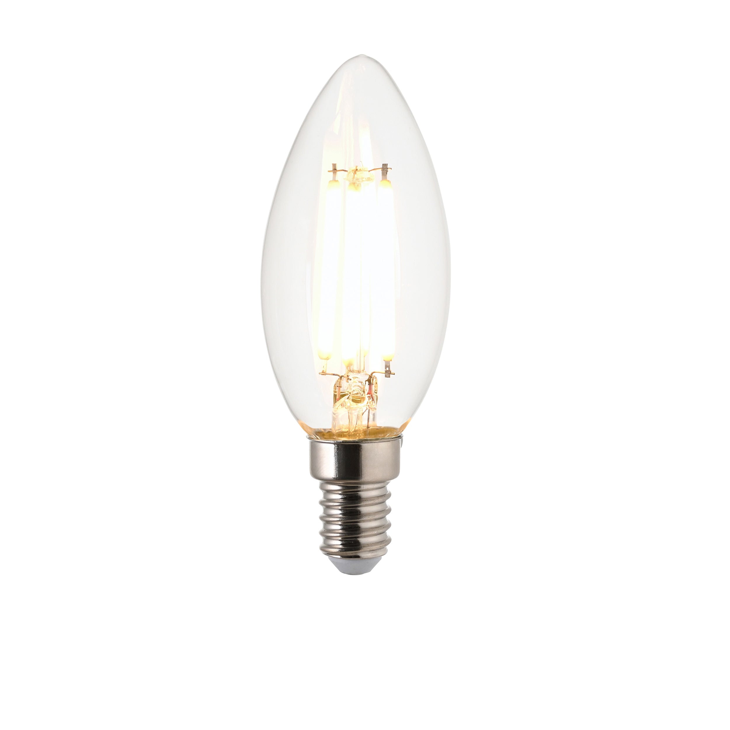 Endon White Filament E14 LED Candle - Non Dimmable Bulb