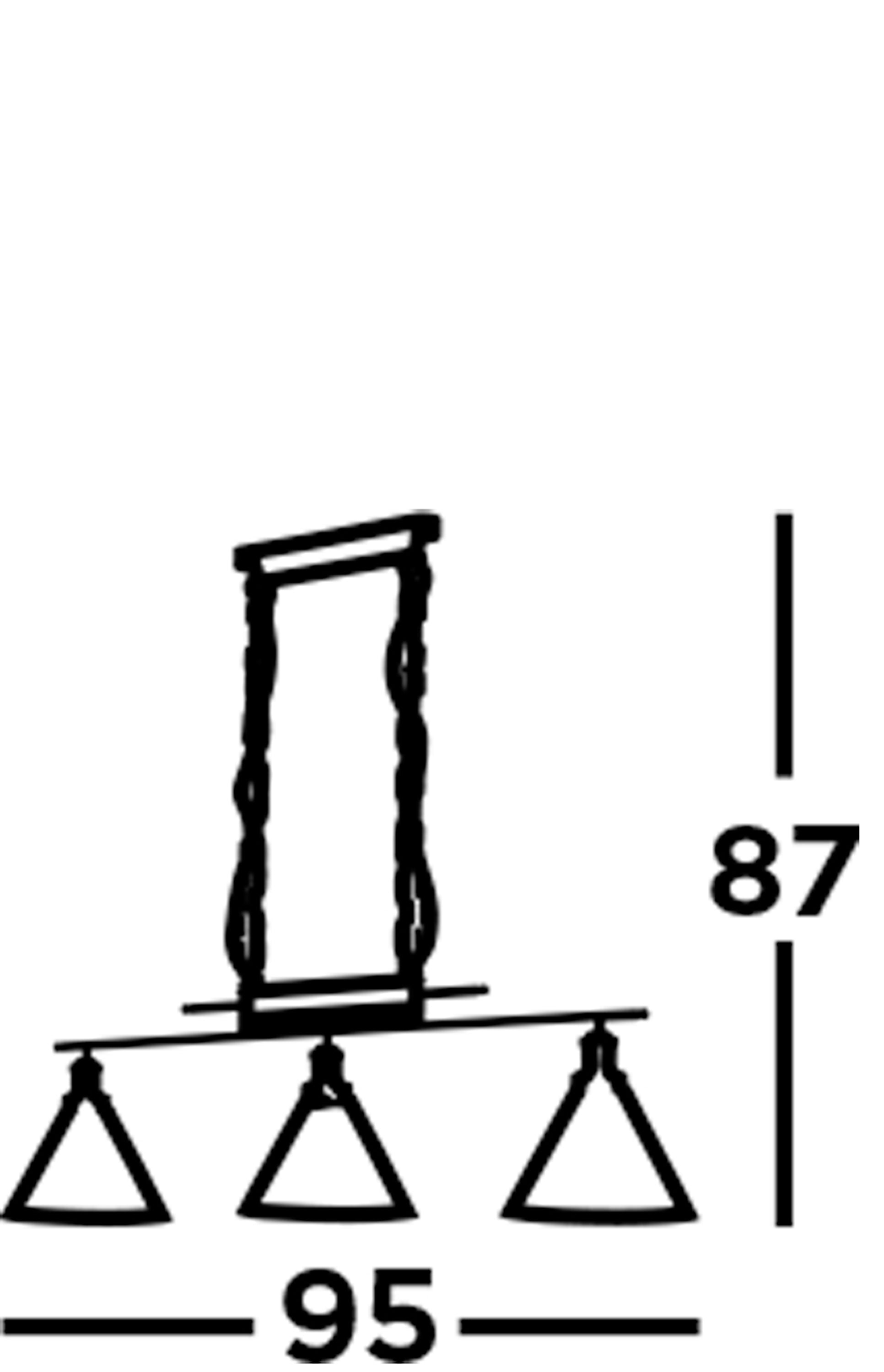 Searchlight Picton 3 Light Pendant Satin Silver, Clear Glass Shade