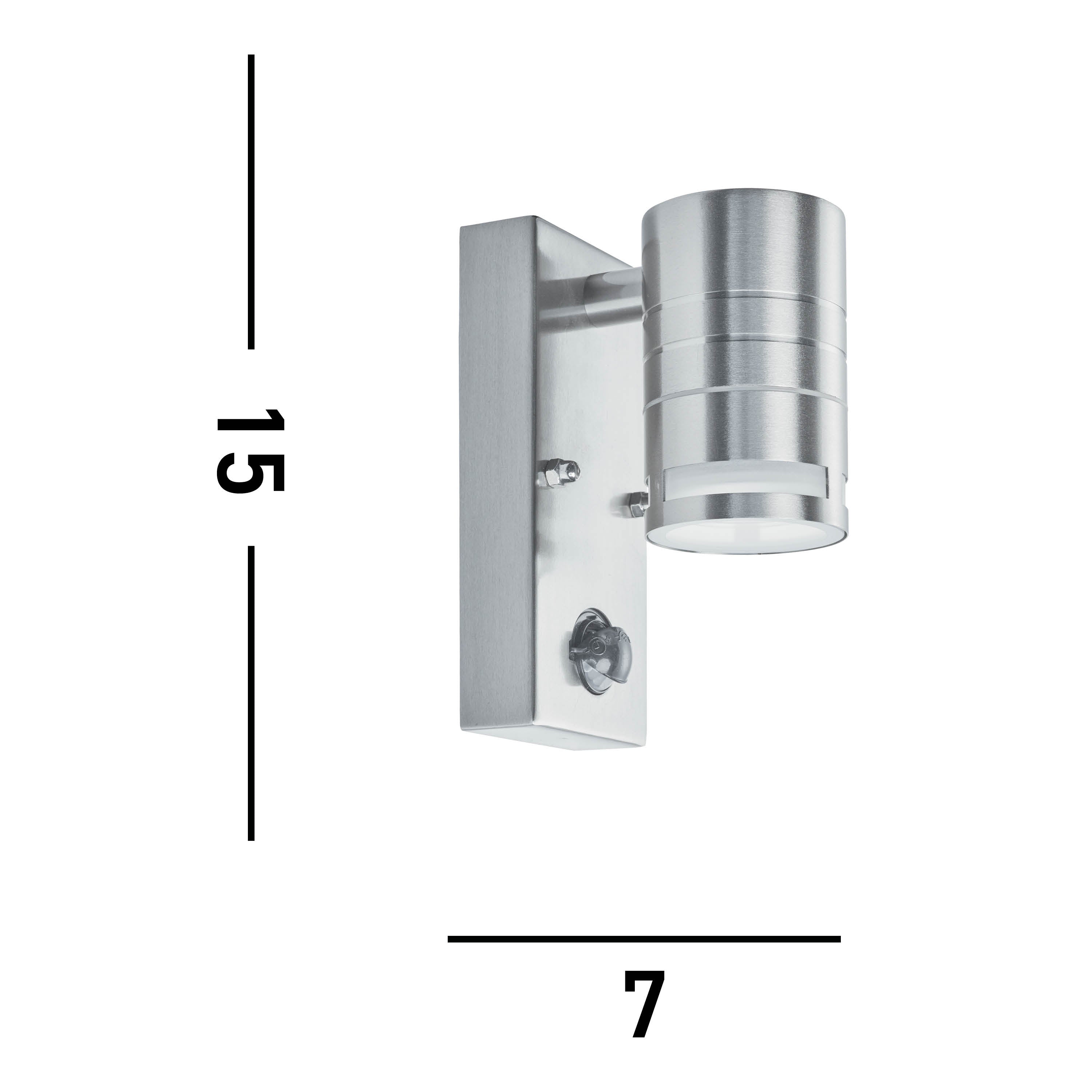 Searchlight Mela LED Outdoor Wall Bracket with PIR - Stainless Steel