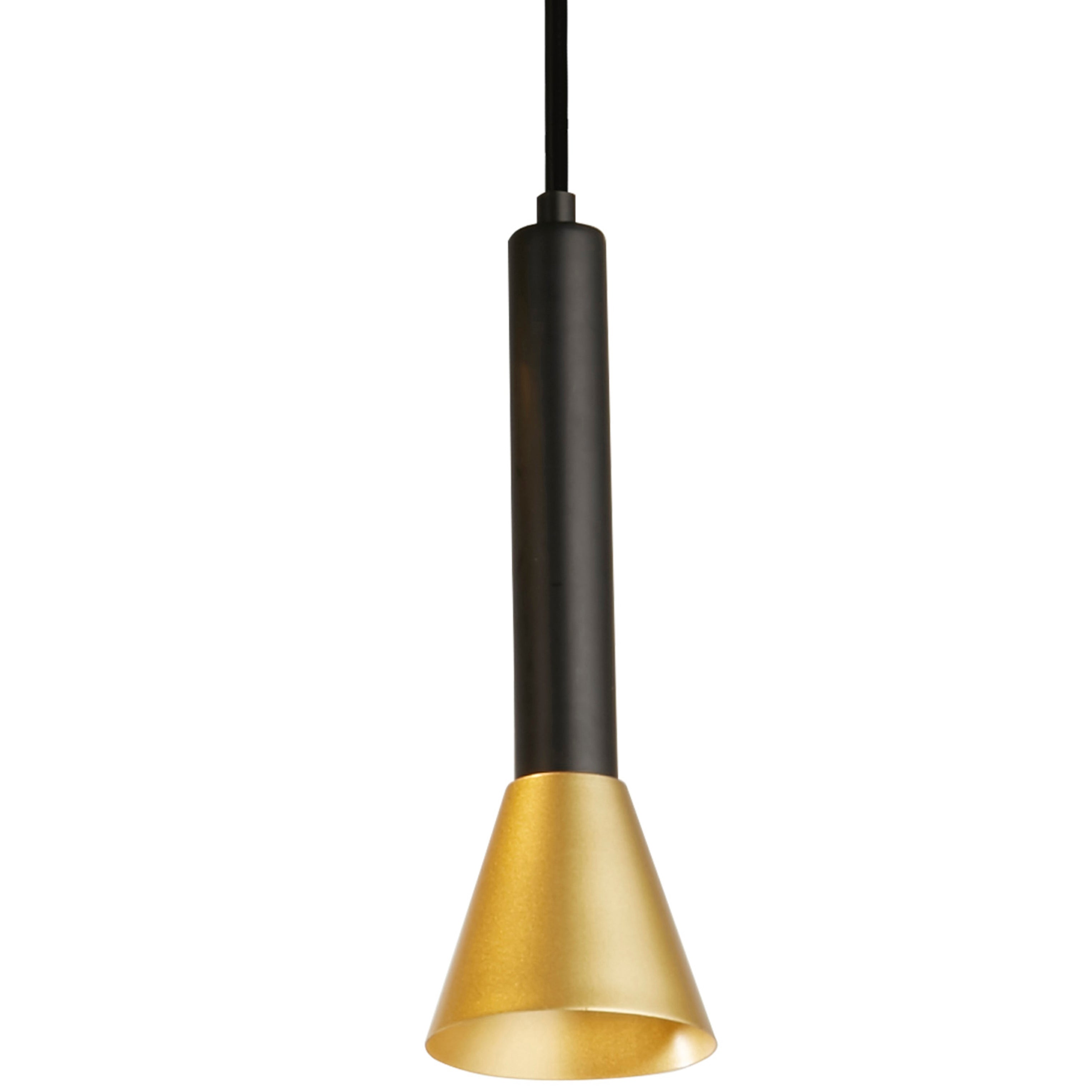Searchlight Sinclair 4 Light Bar Pendant - Black & Gold Metal