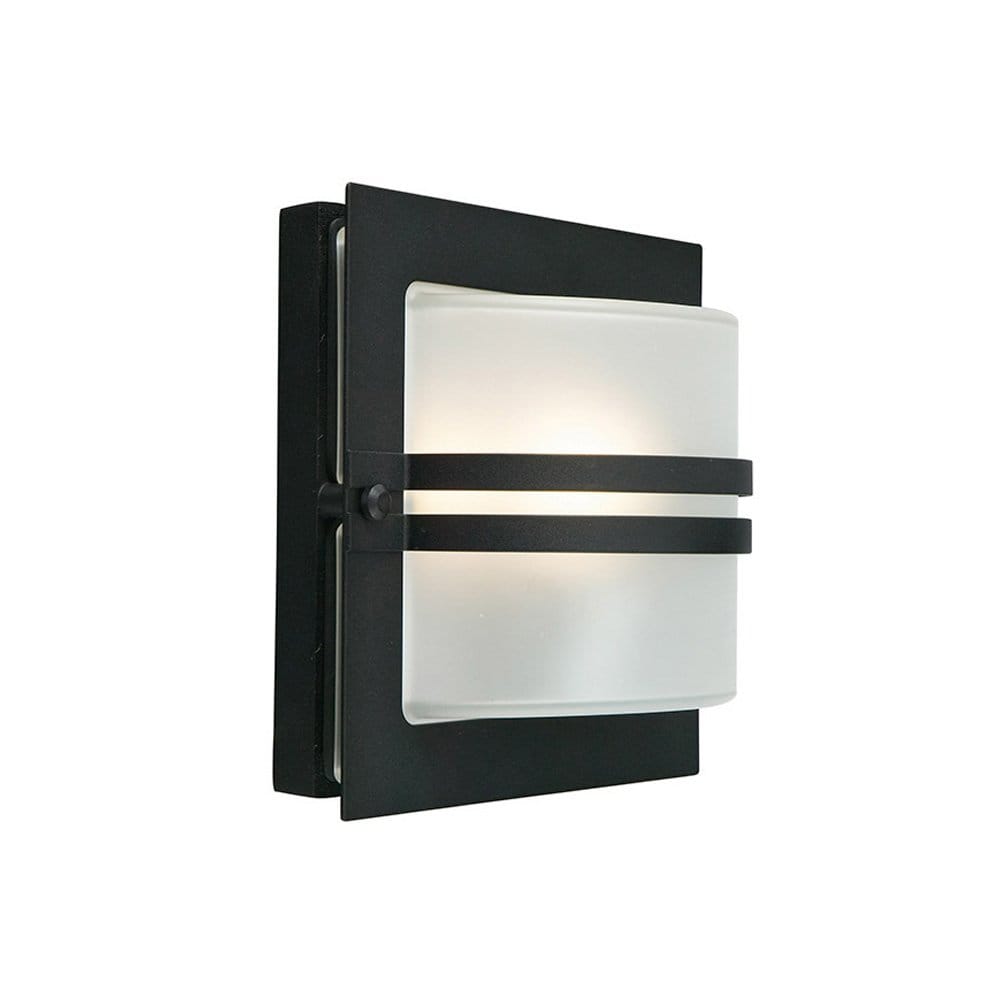 Norlys Bern Single Wall Lantern - Black with Frosted Glass