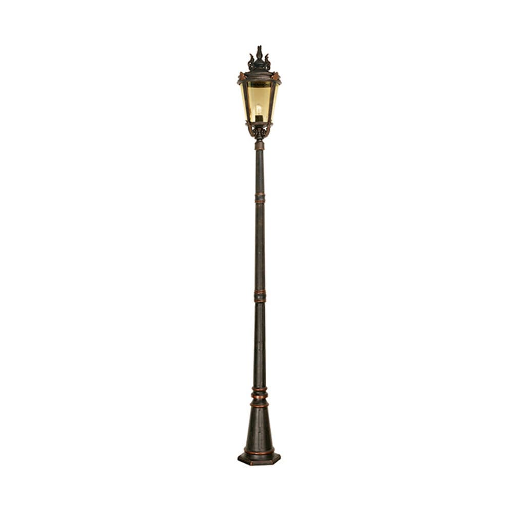 Elstead Baltimore Single Large Lamp Post - Weathered Bronze