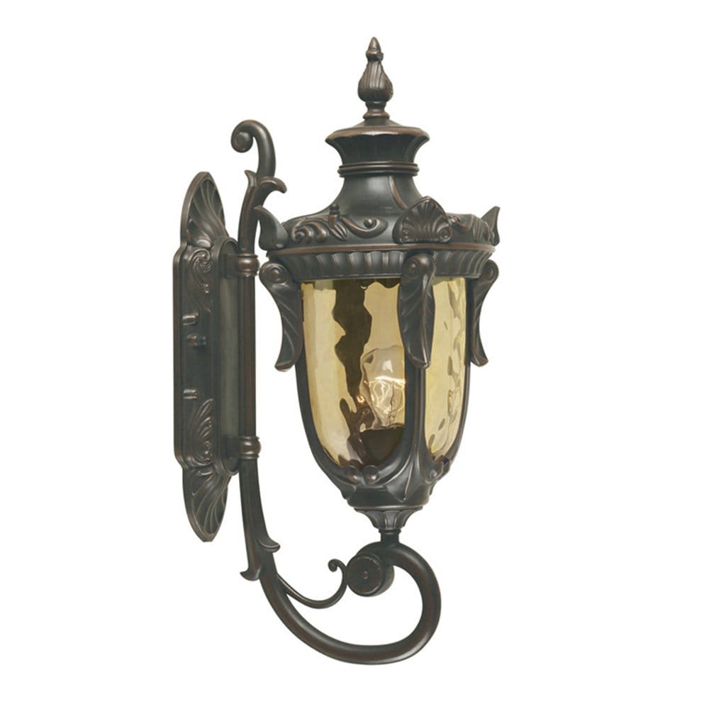 Elstead Philadelphia Single Medium Wall Up Lantern - Old Bronze
