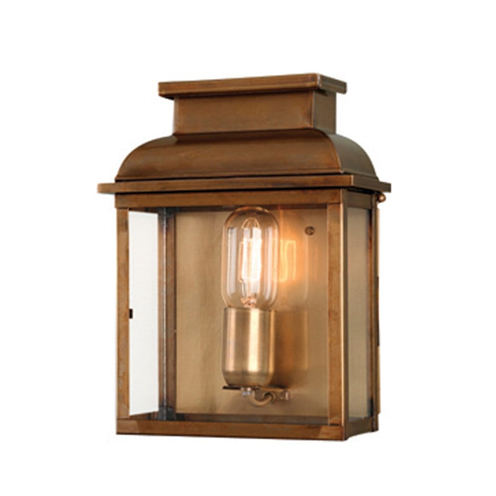 Elstead Old Bailey Single Wall Lantern - Aged Brass