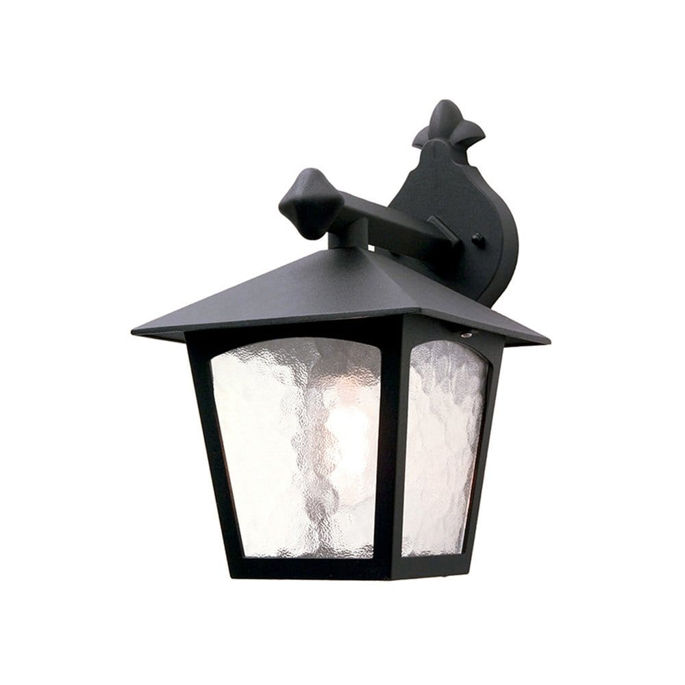 Elstead York Single Wall Down Lantern - Black