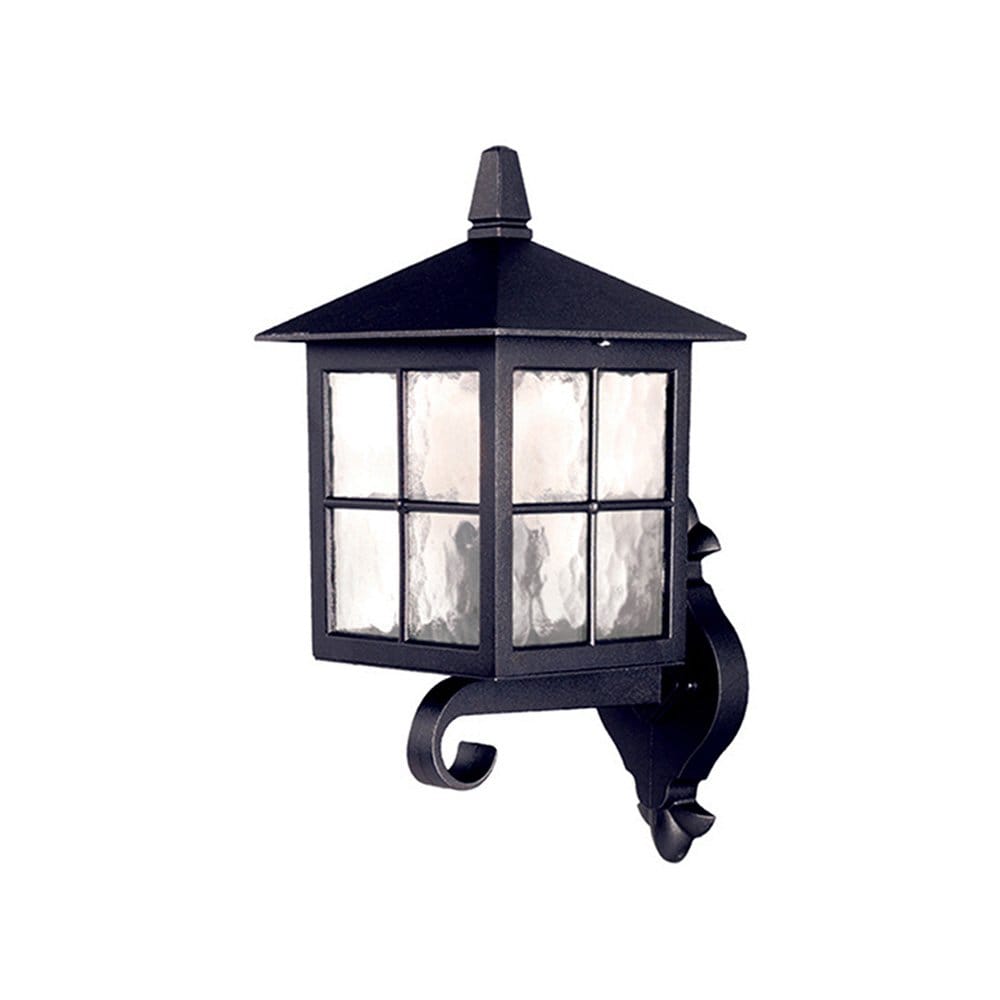 Elstead Winchester Single Wall Up Lantern - Black