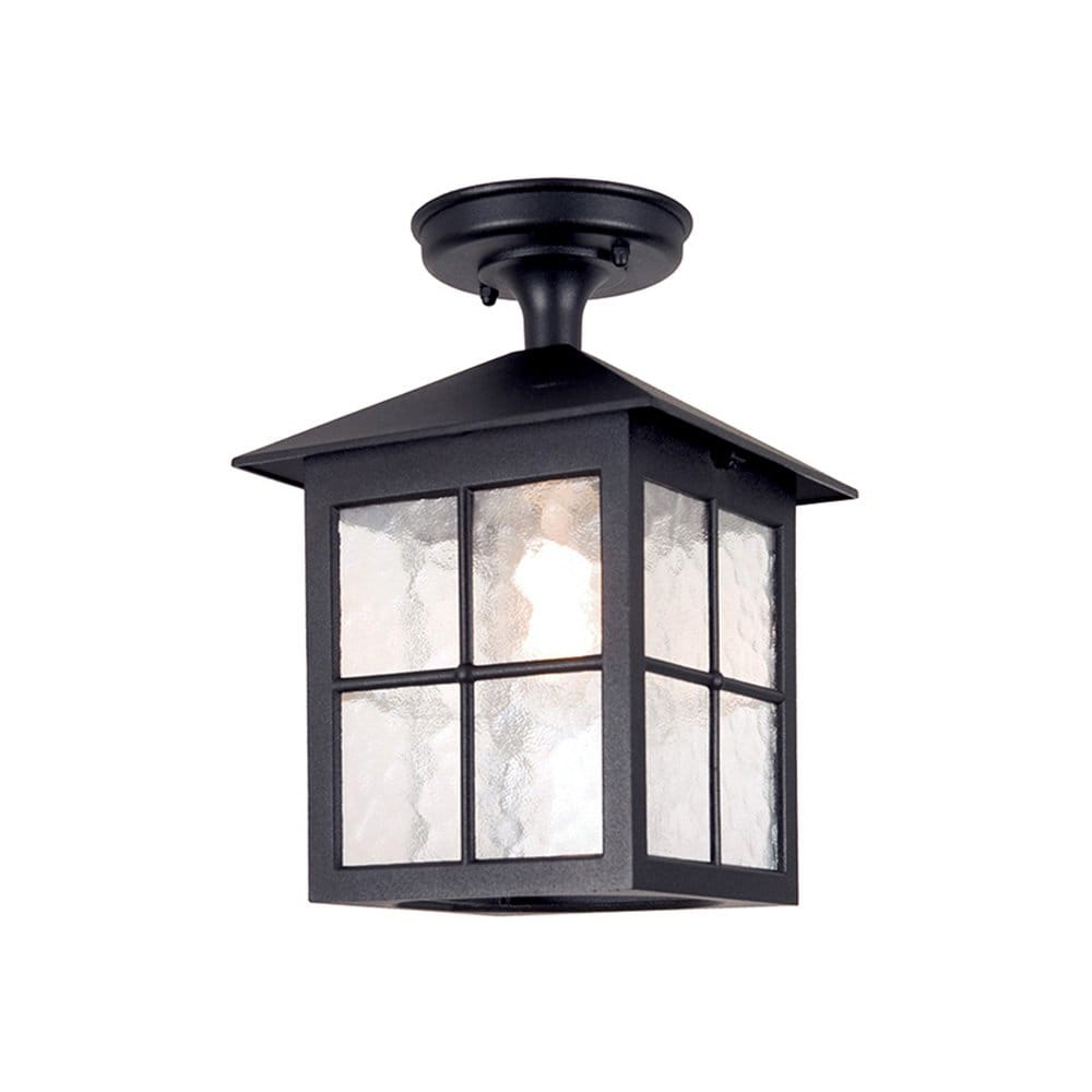 Elstead Winchester Single Porch Lantern - Black