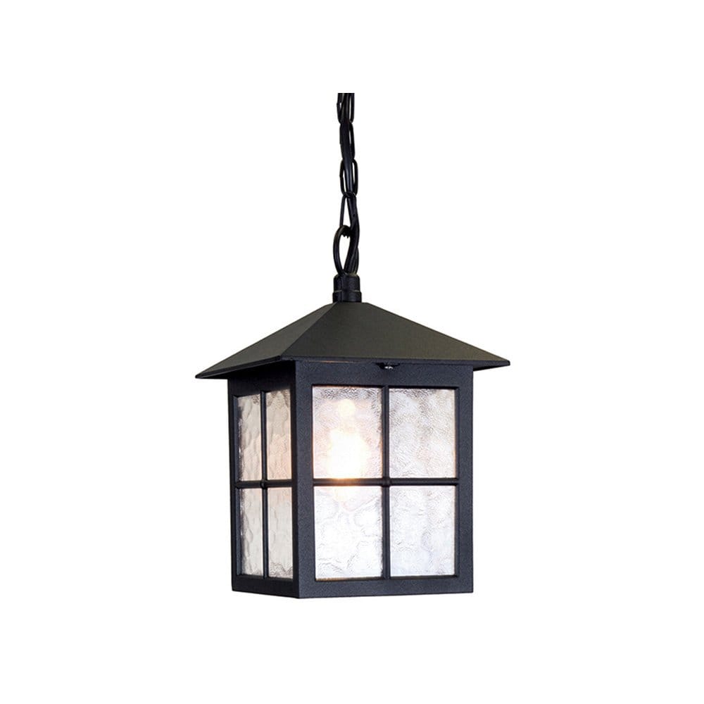 Elstead Winchester Single Porch Chain Lantern - Black