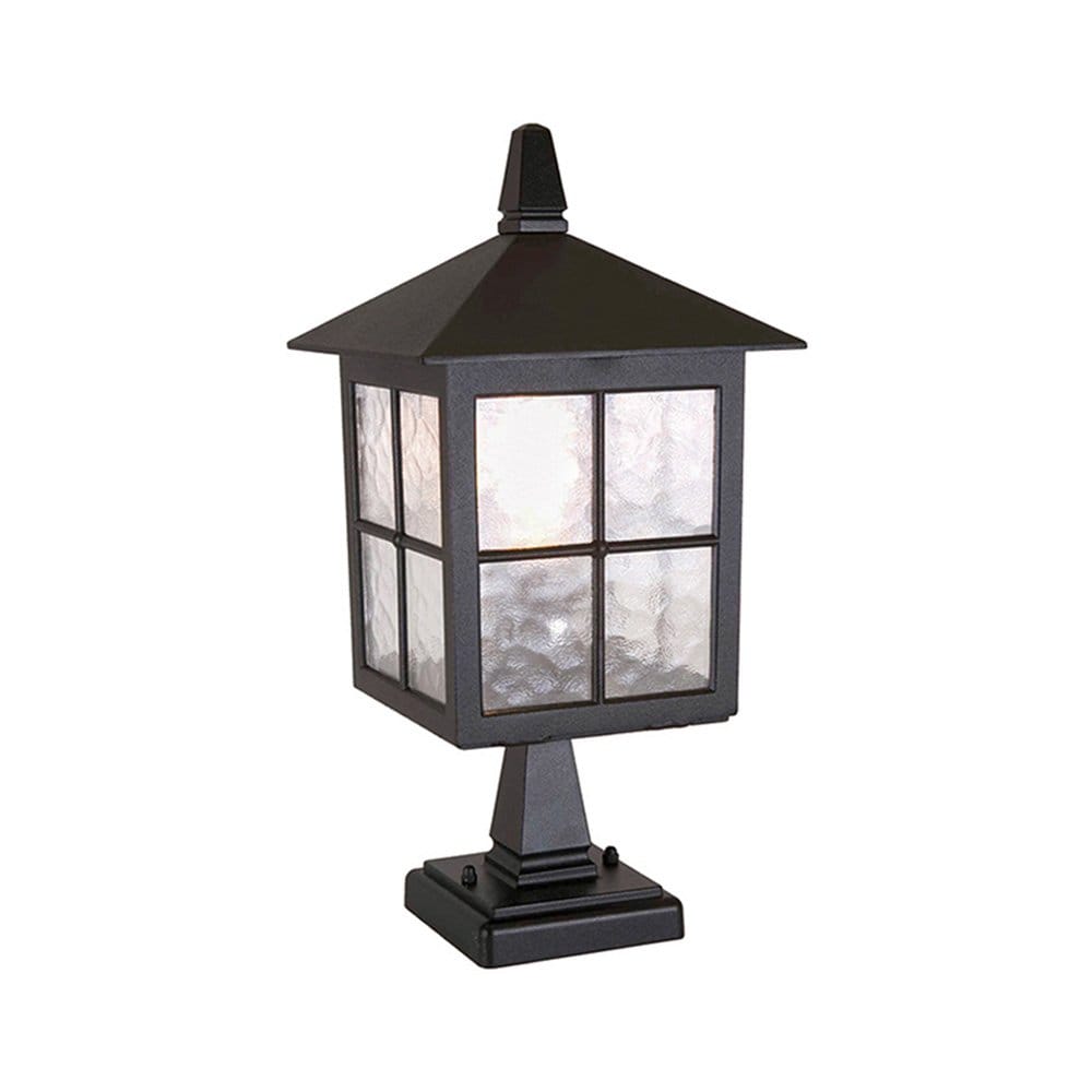 Elstead Winchester Single Pedestal Lantern - Black