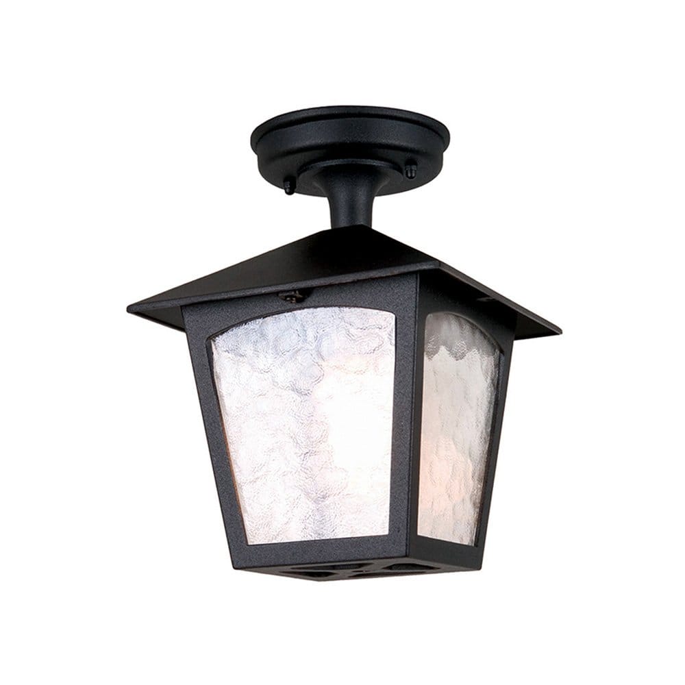 Elstead York Single Porch Lantern - Black