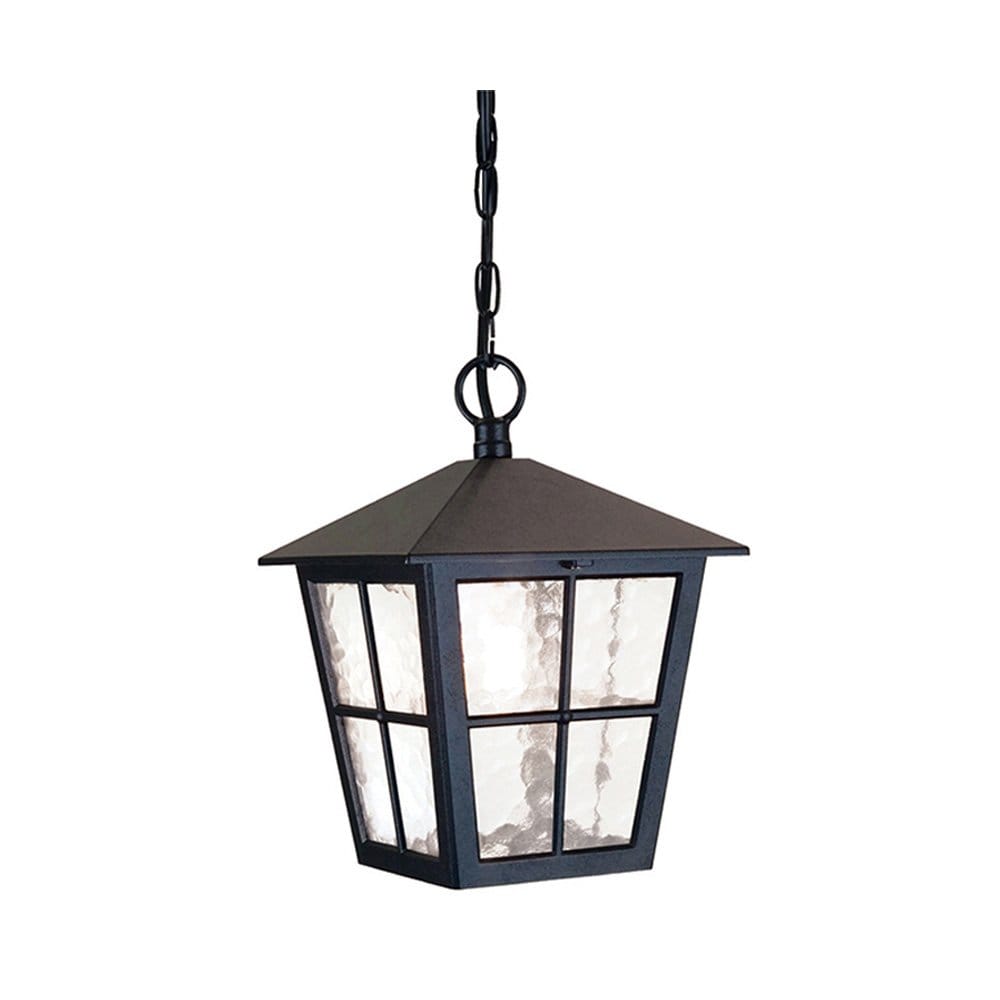 Elstead Canterbury Single Grande Porch Chain Lantern - Black