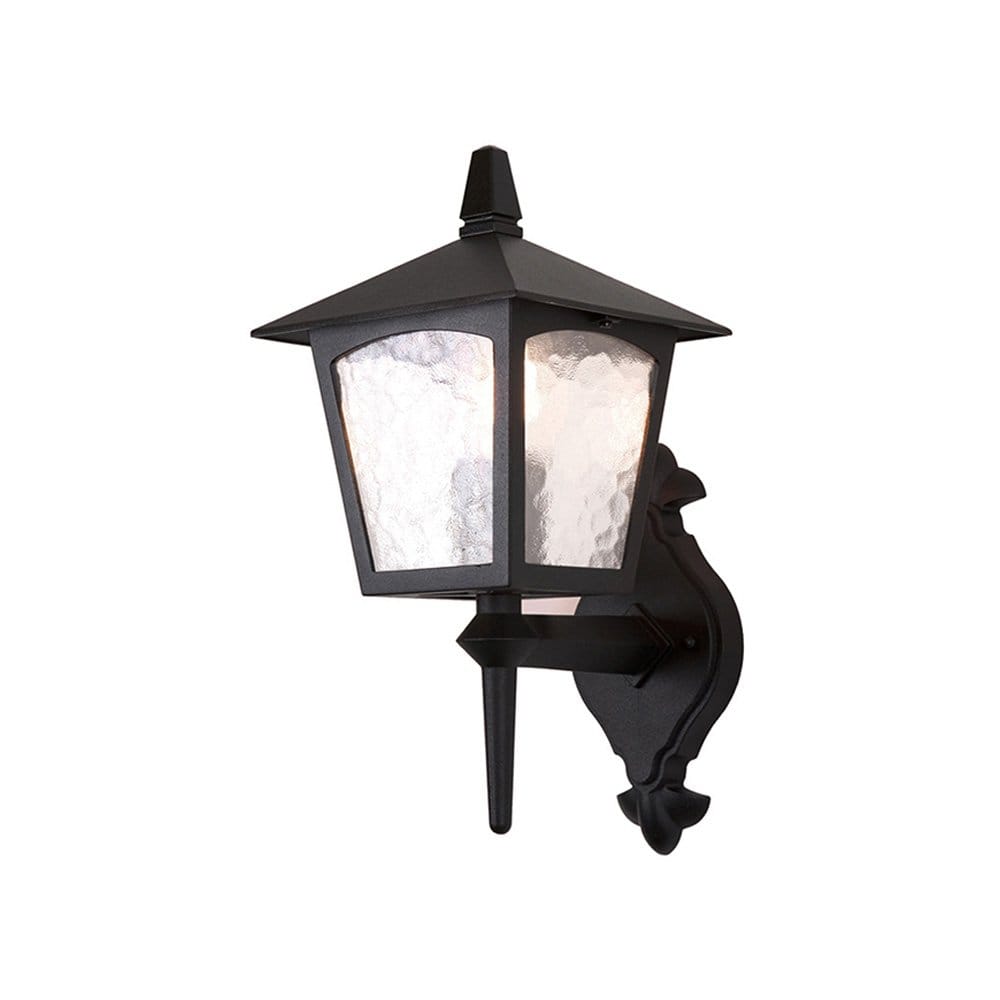 Elstead York Single Wall Up Lantern - Black