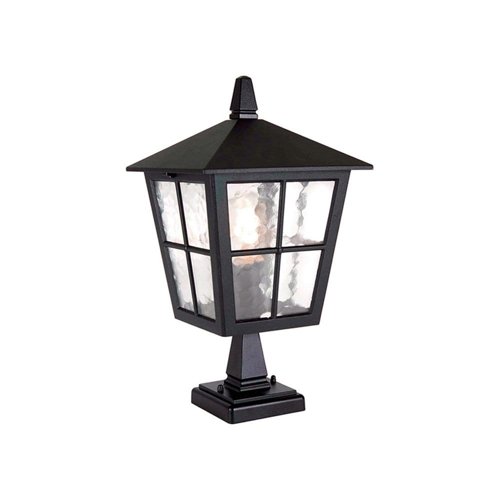 Elstead Canterbury Single Pedestal Lantern - Black